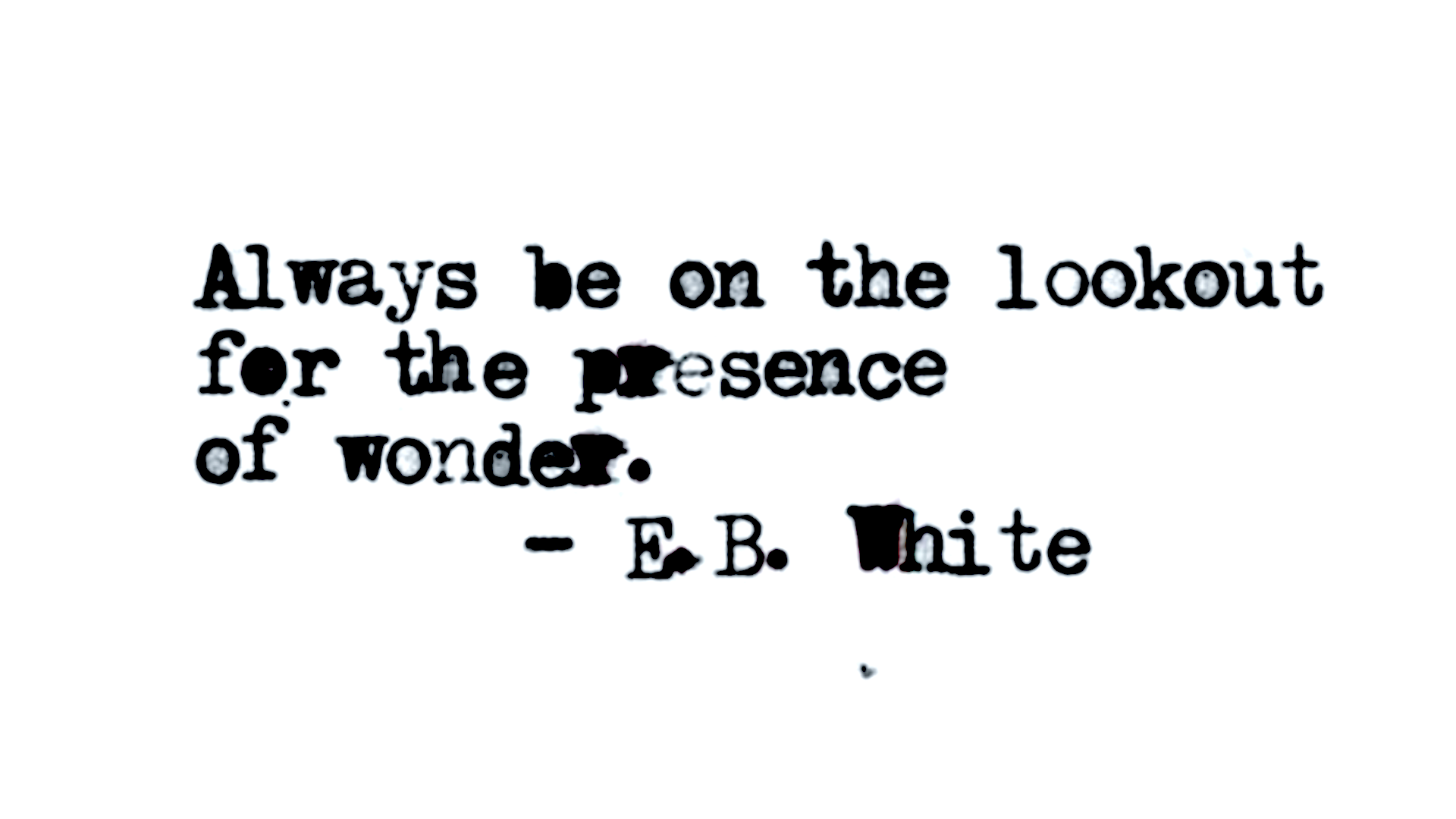 Black and white typewritten quote