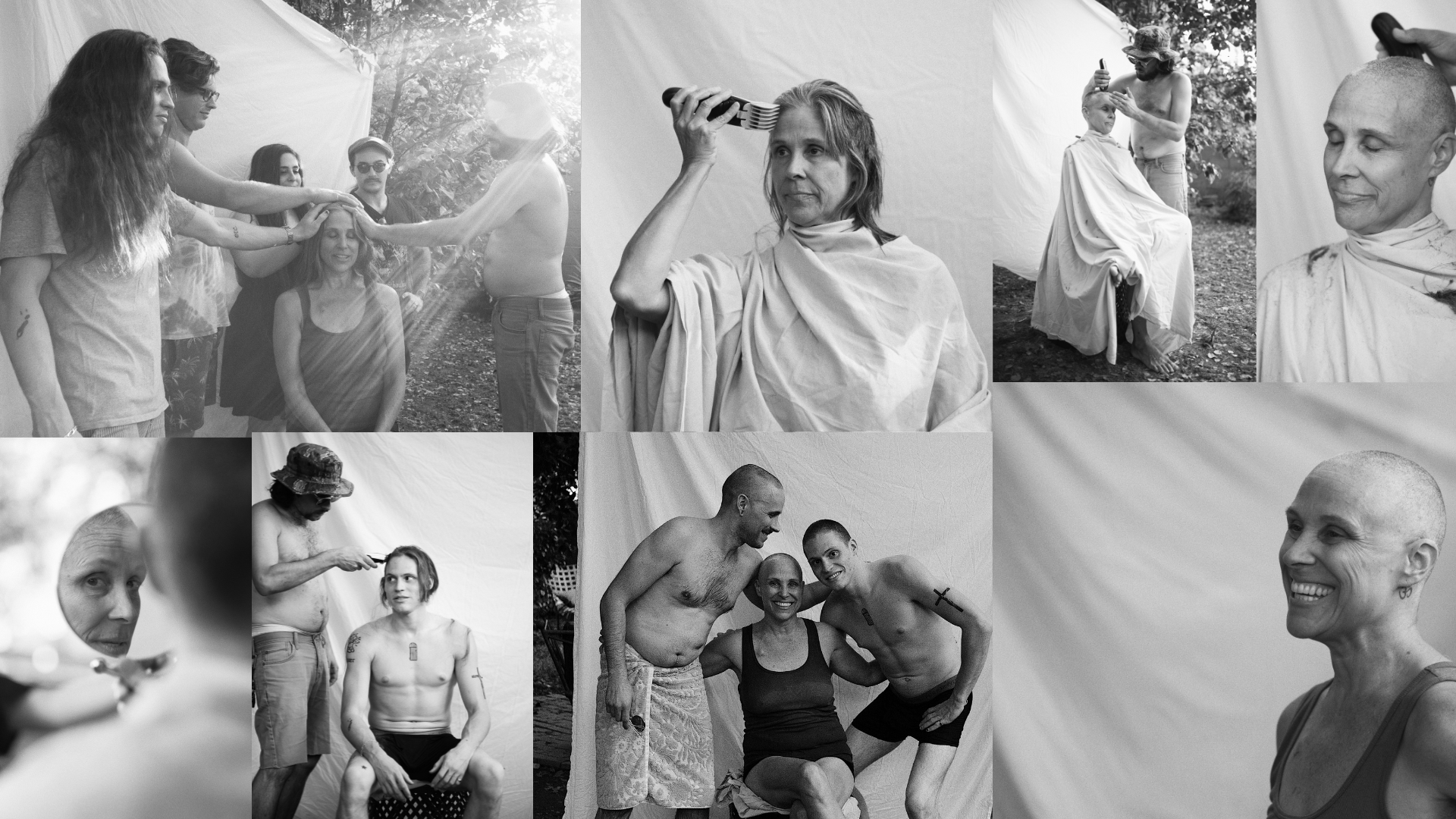 Hair cutting ceremony with Nancy Ferraro and her family