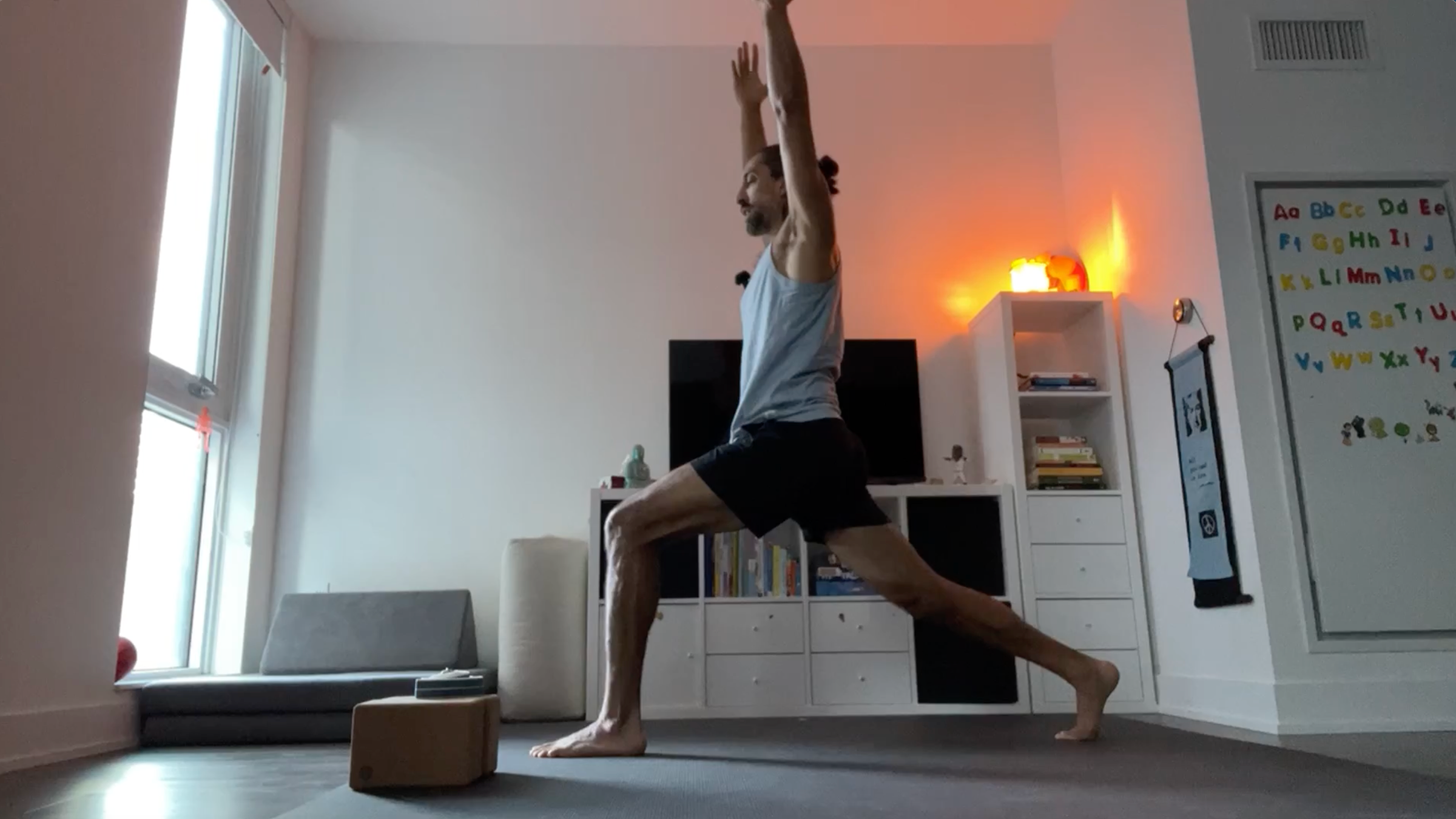 Teacher Jaffer Hussain in High Lunge