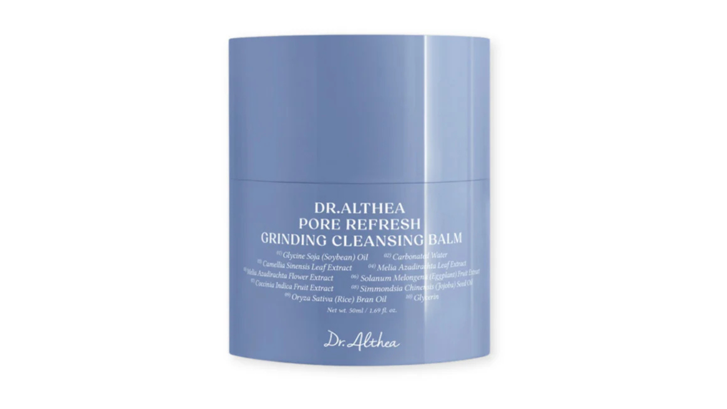 light blue pot of ayurvedic skincare cleansing balm