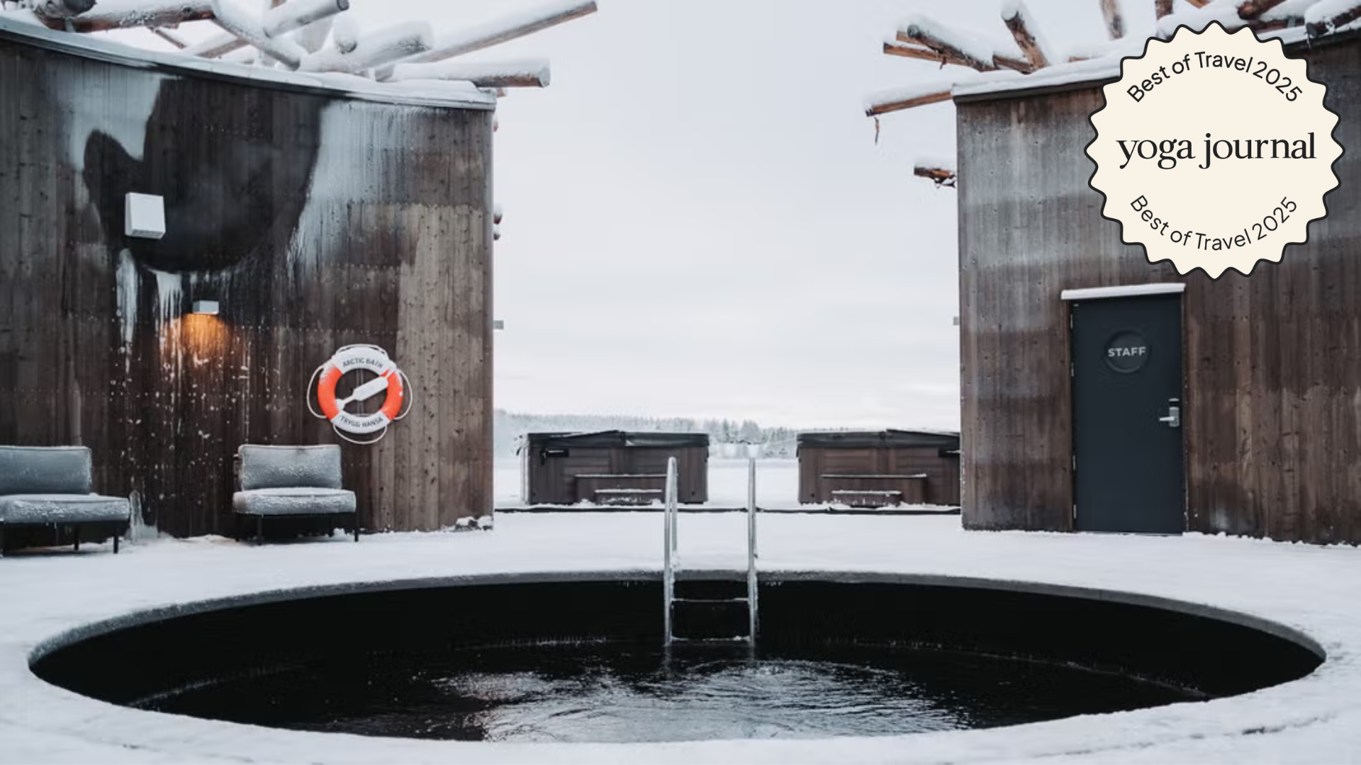 A pool at Arctic Bath, a winter destination that prioritizes wellness