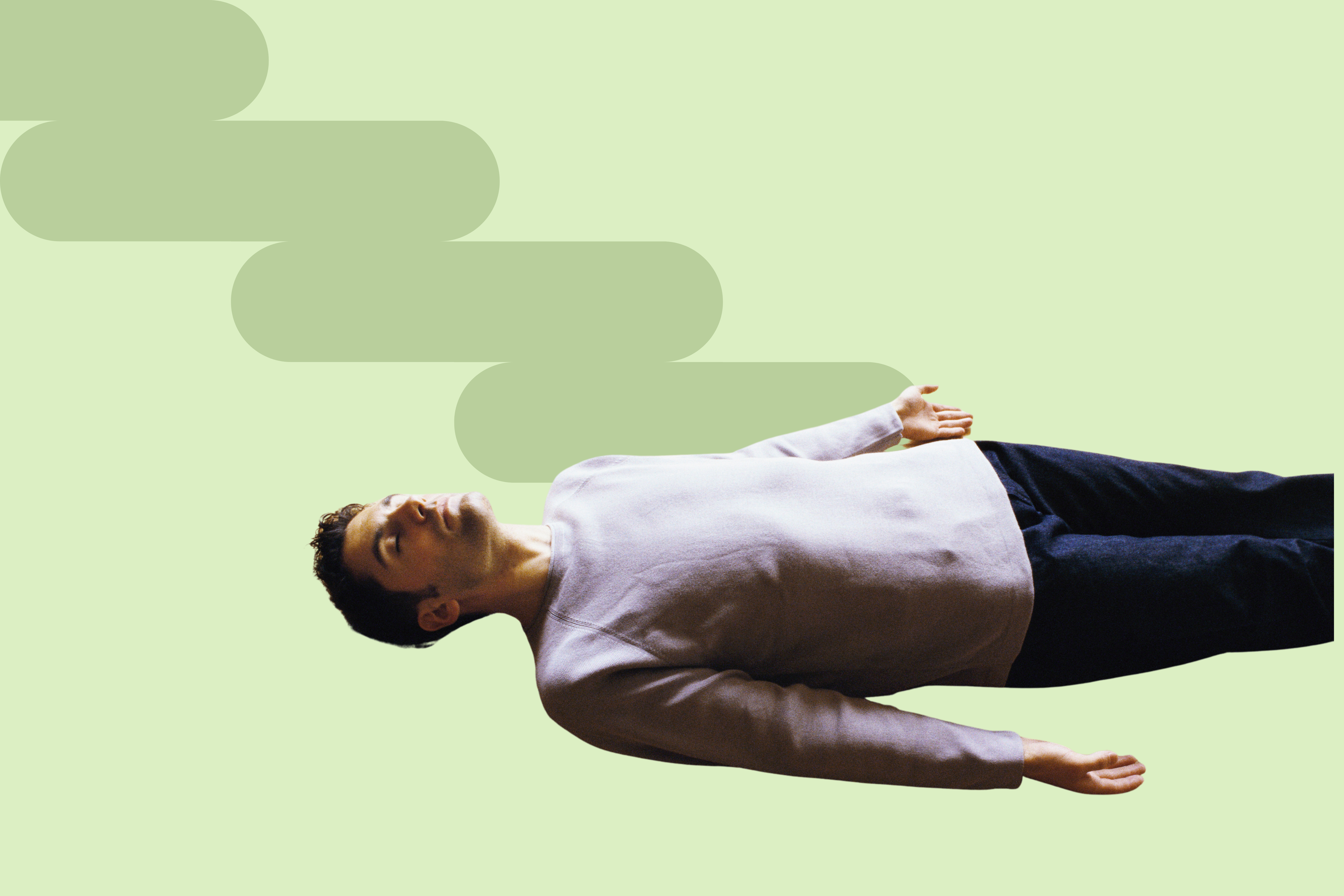 A man in Savasana
