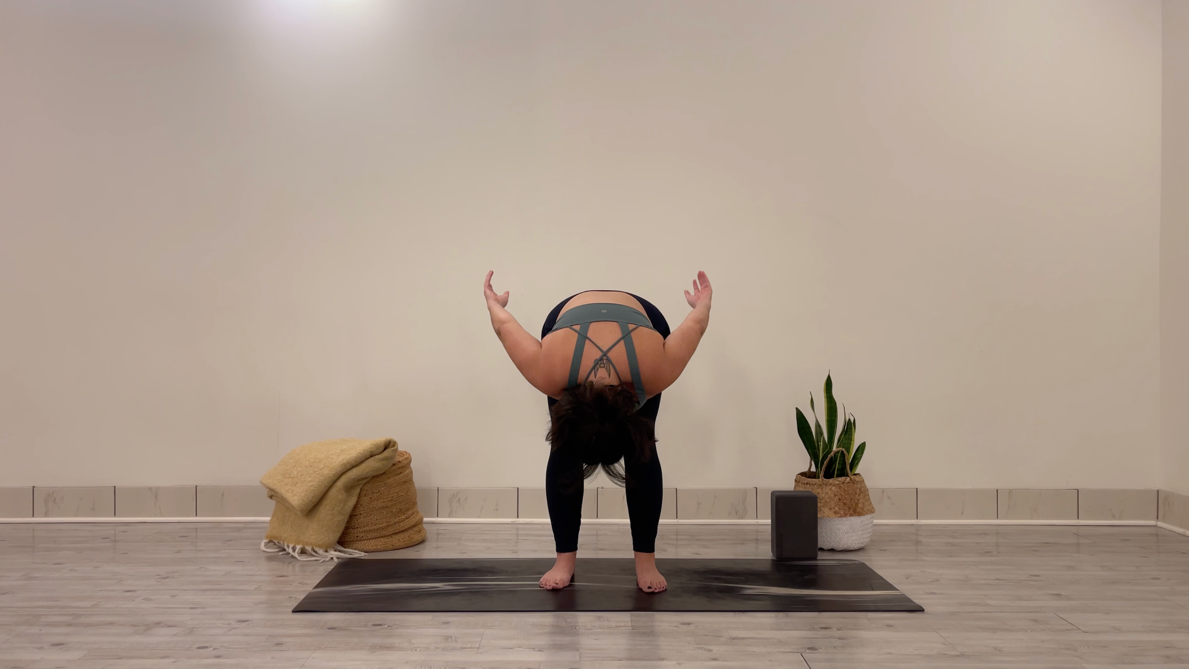 Teacher Taylor Lorenz doing Breath of Joy