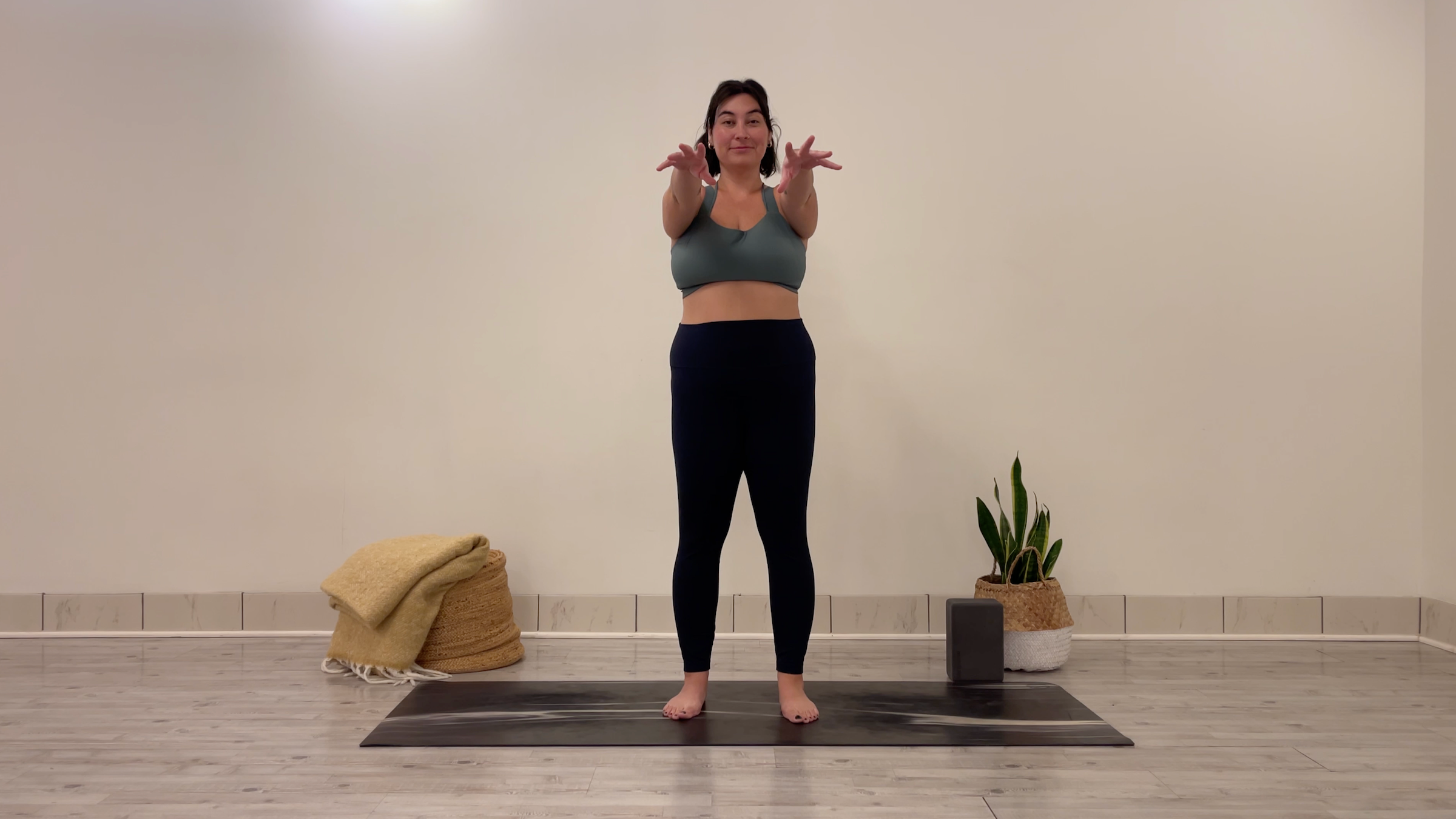 Teacher Taylor Lorenz doing Breath of Joy