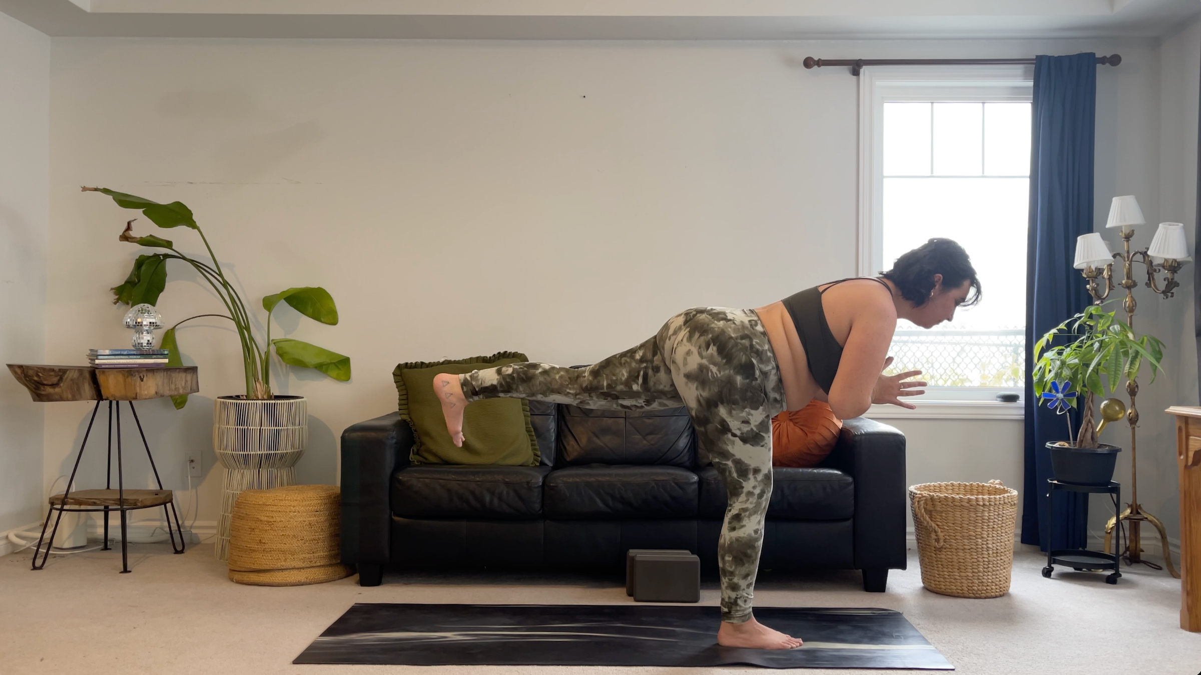 Teacher Taylor Lorenz in Warrior III