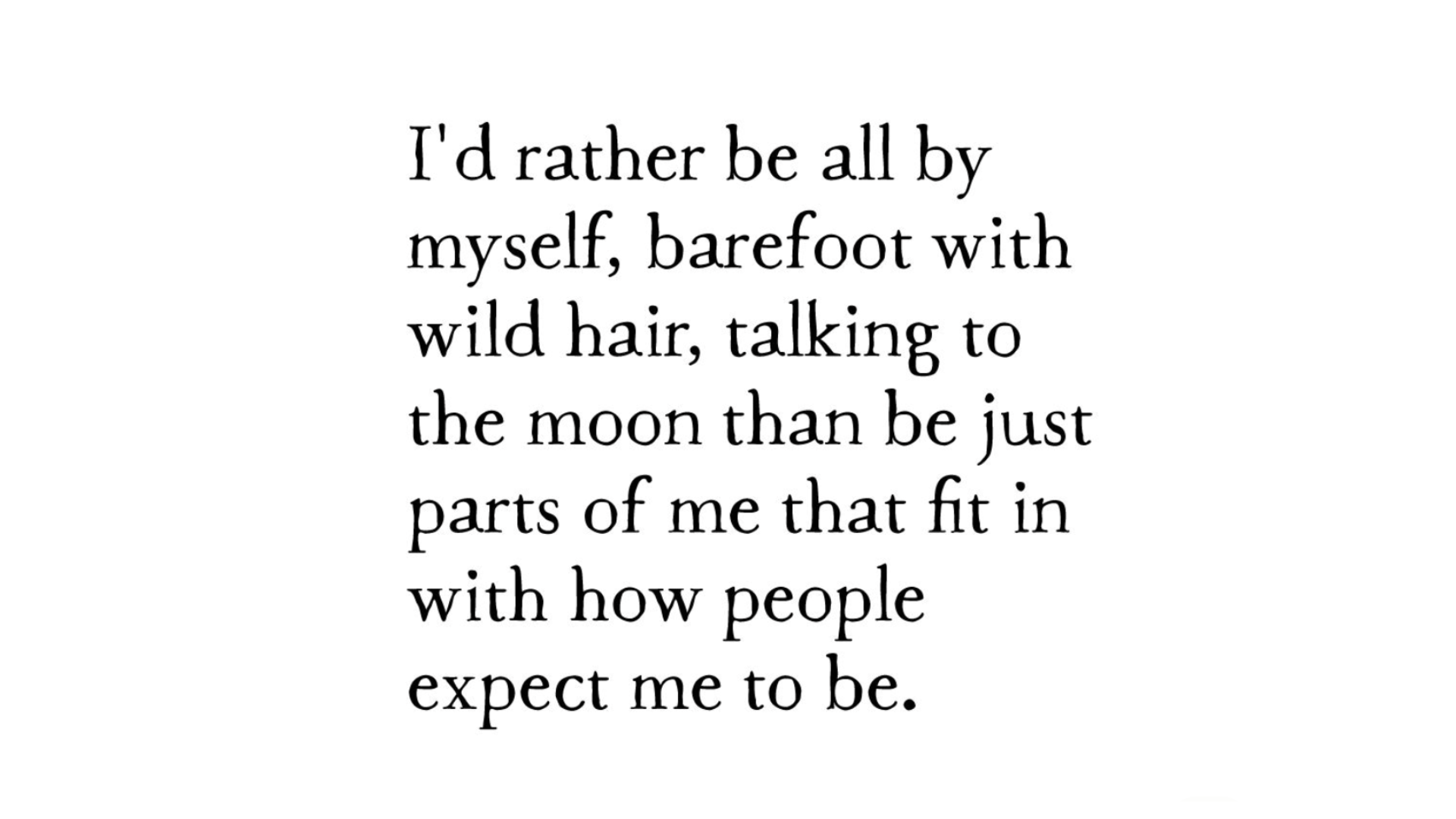 Black and white typewritten quote about liberating yourself