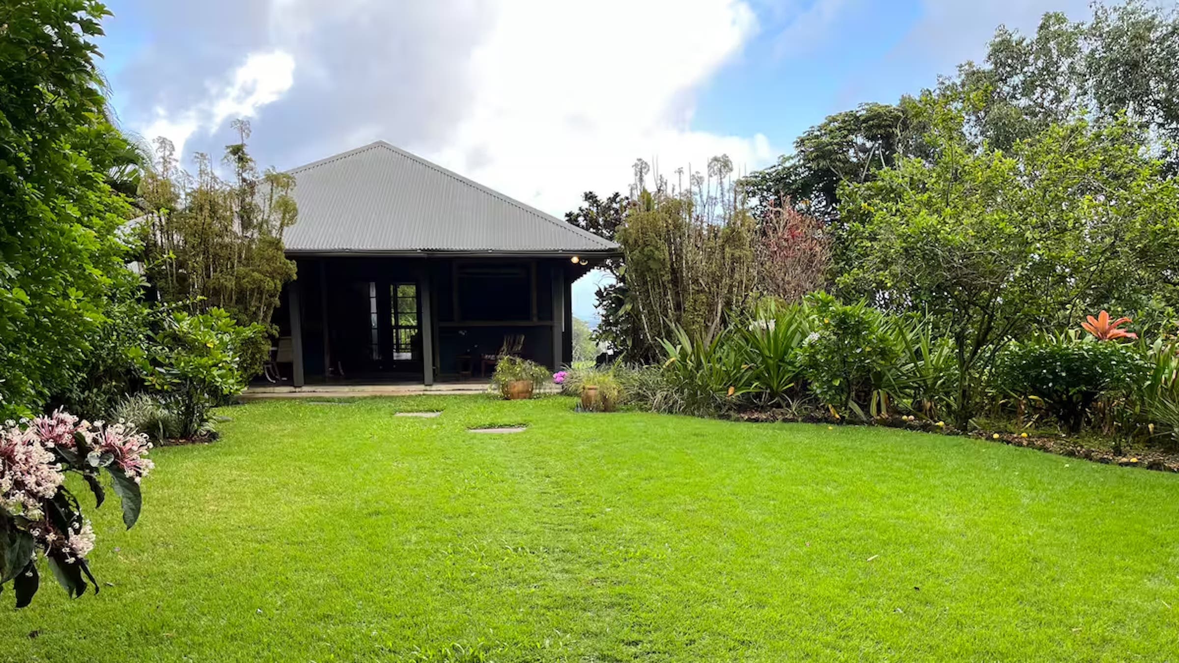 The exterior of an Airbnb in Hana, Hawaii