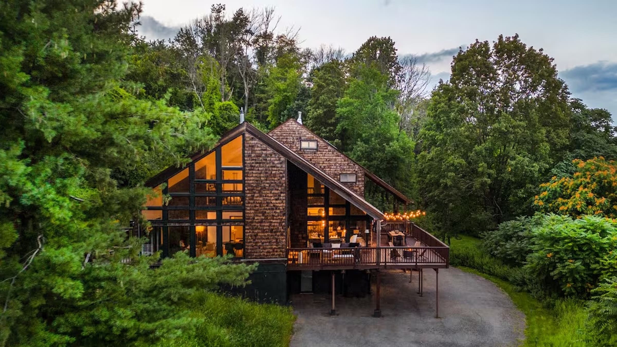 The exterior of an Airbnb in Warwick, New York