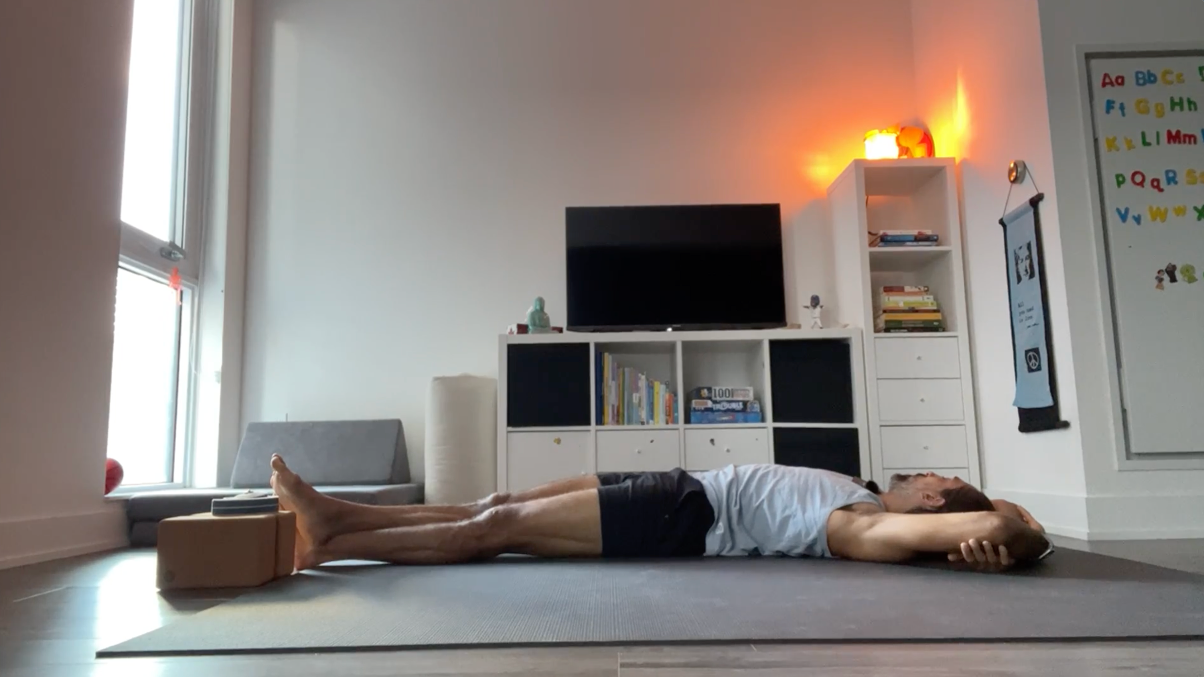 Teacher Jaffer Hussain in Banana Pose