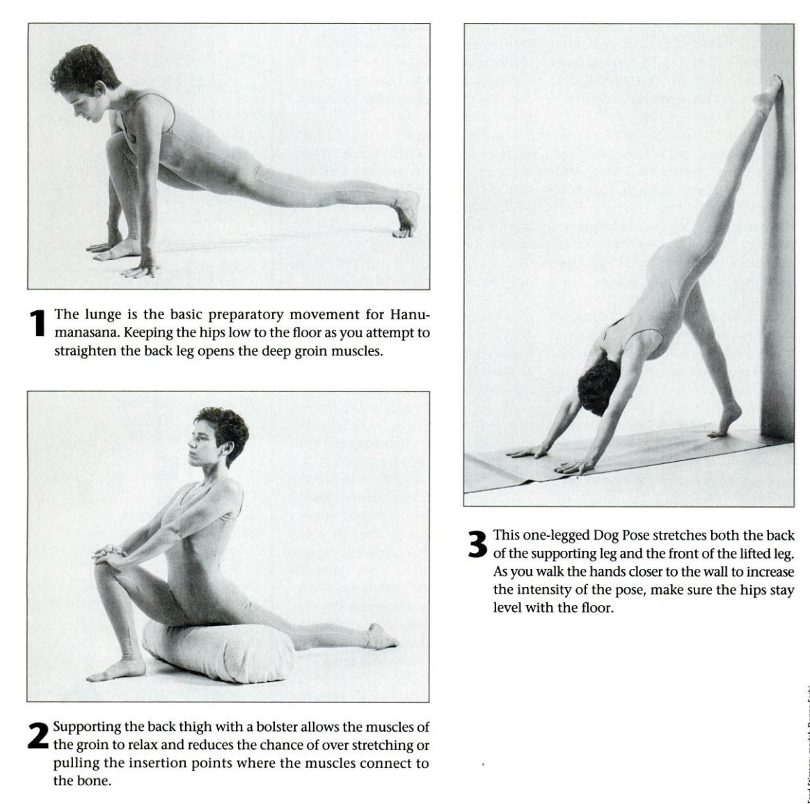 Image of person practicing the Splits in various ways.