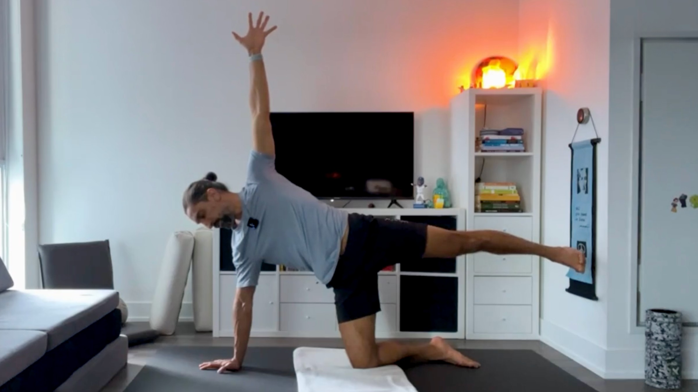 Teacher Jaffer Hussain in Side Plank Variation