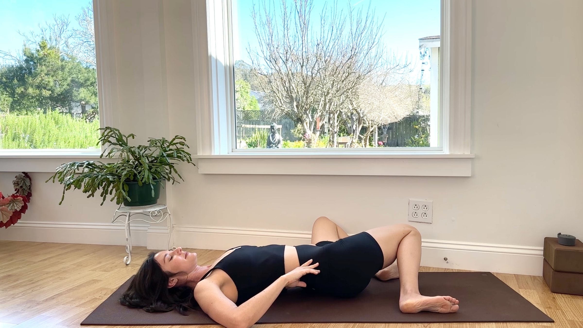 Yoga teacher Michelle Martone in Windshield Wipers