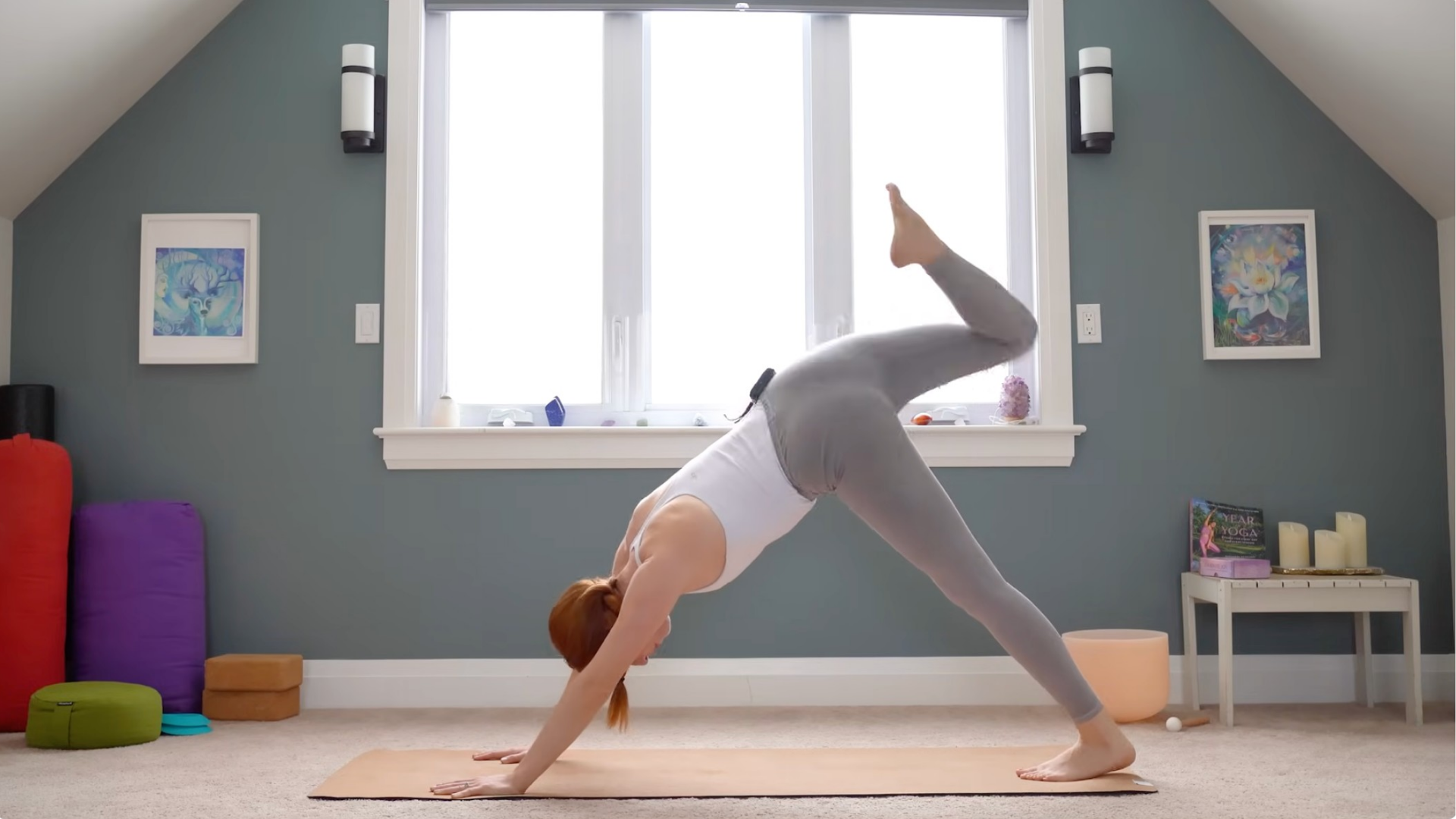 Woman in Three-Legged Dog