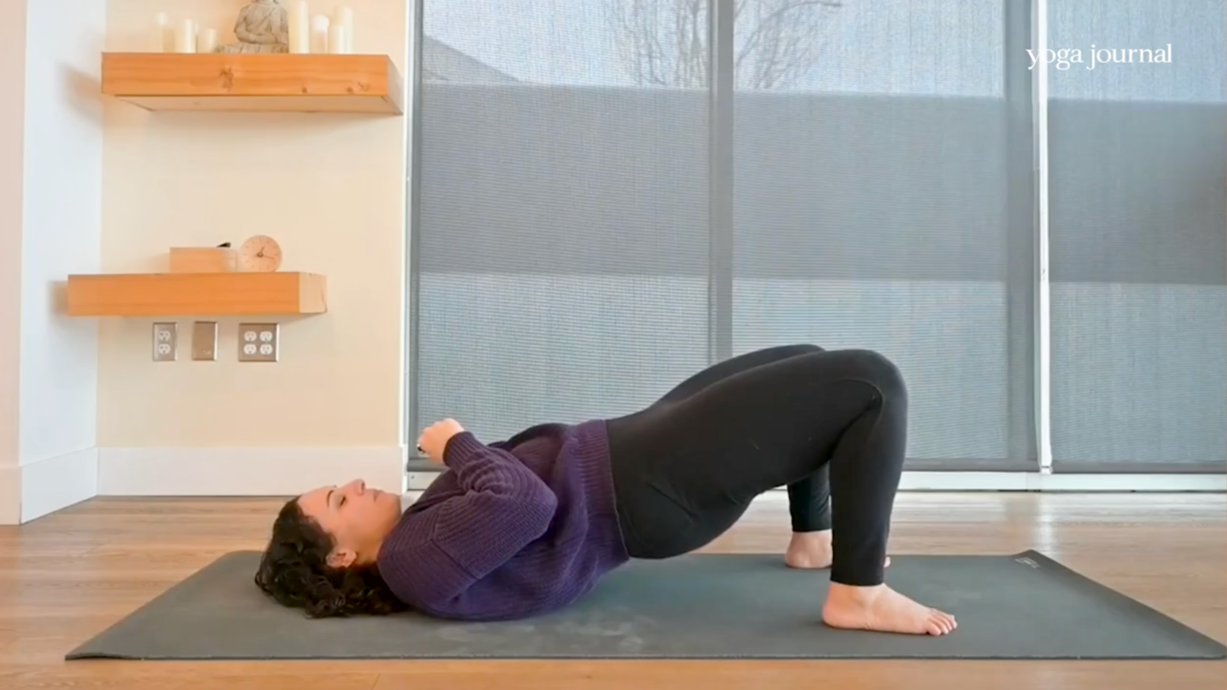 Teacher Audriana Monteiro in Bridge Pose