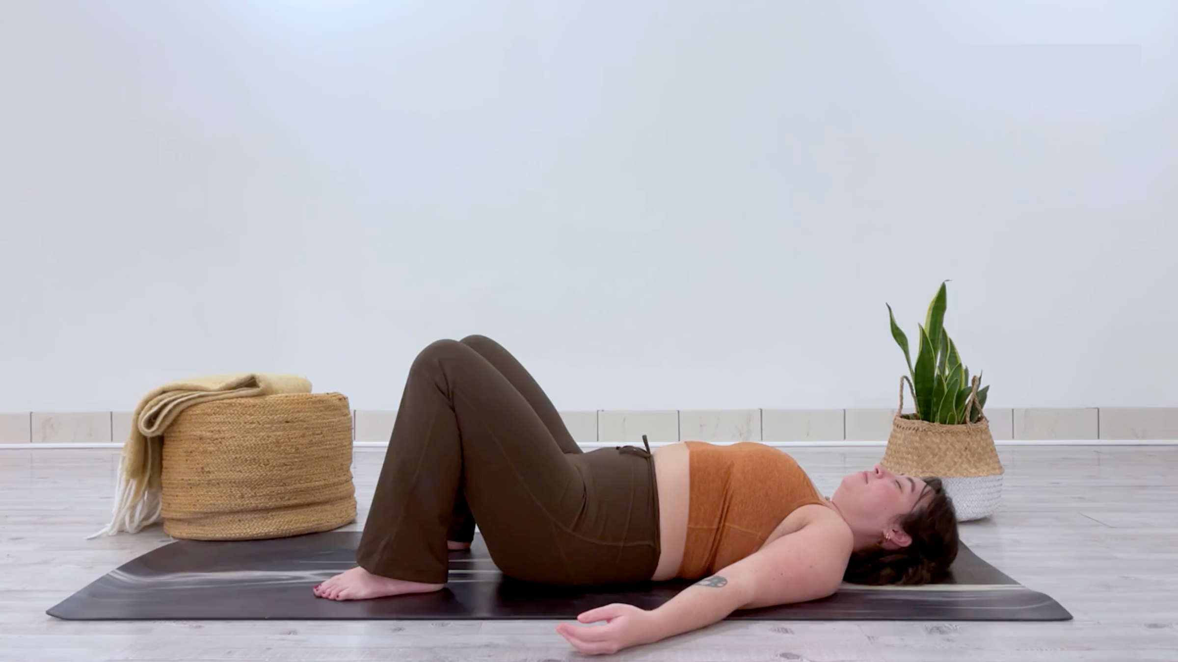 Teacher Taylor Lorenz in Bridge Pose