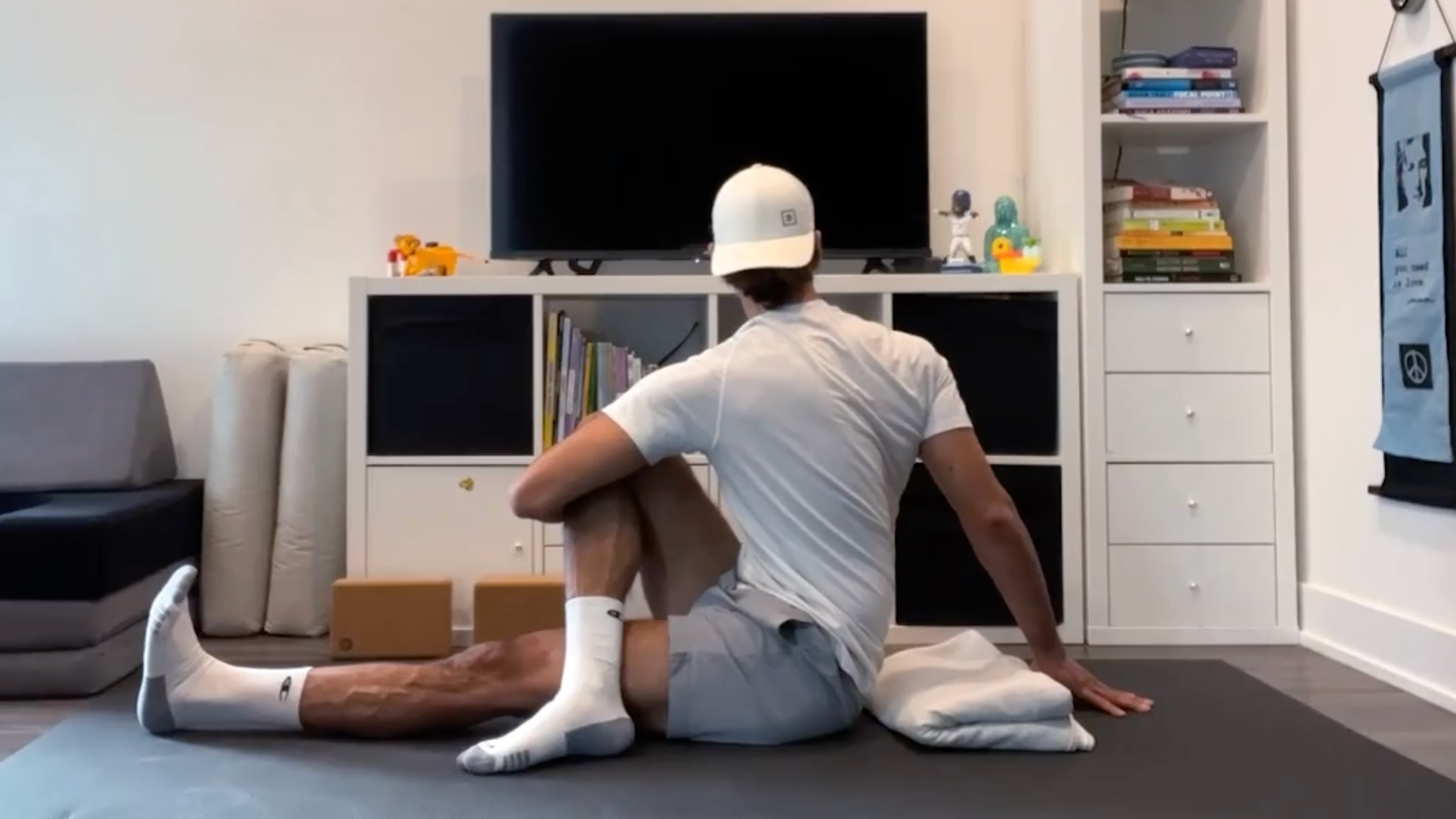 Teacher Jaafar Hussein in sitting twist