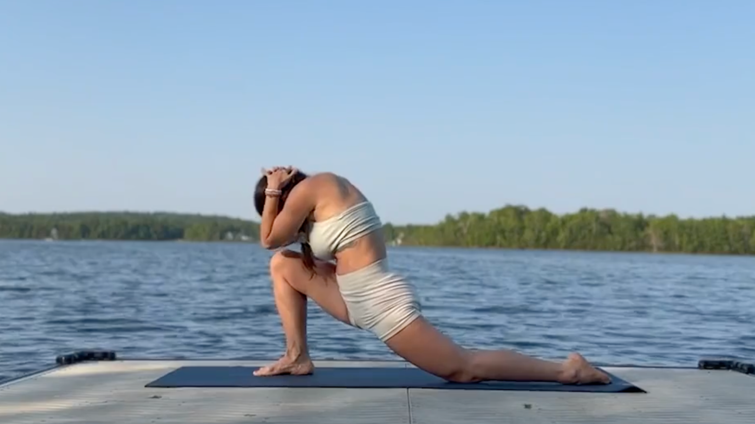 Teacher Emily Baltzer in Low Lunge