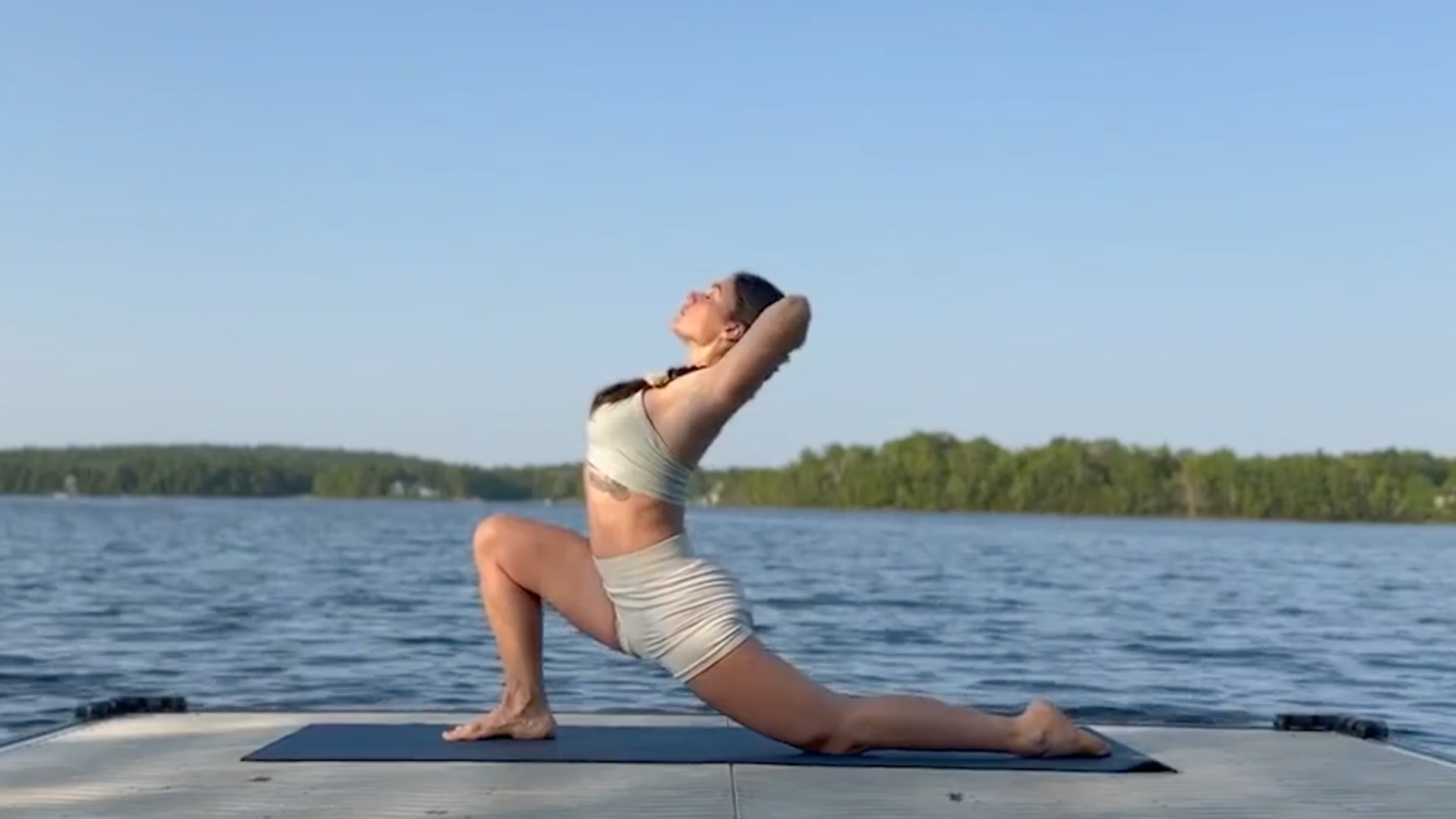 Teacher Emily Baltzer in Low Lunge