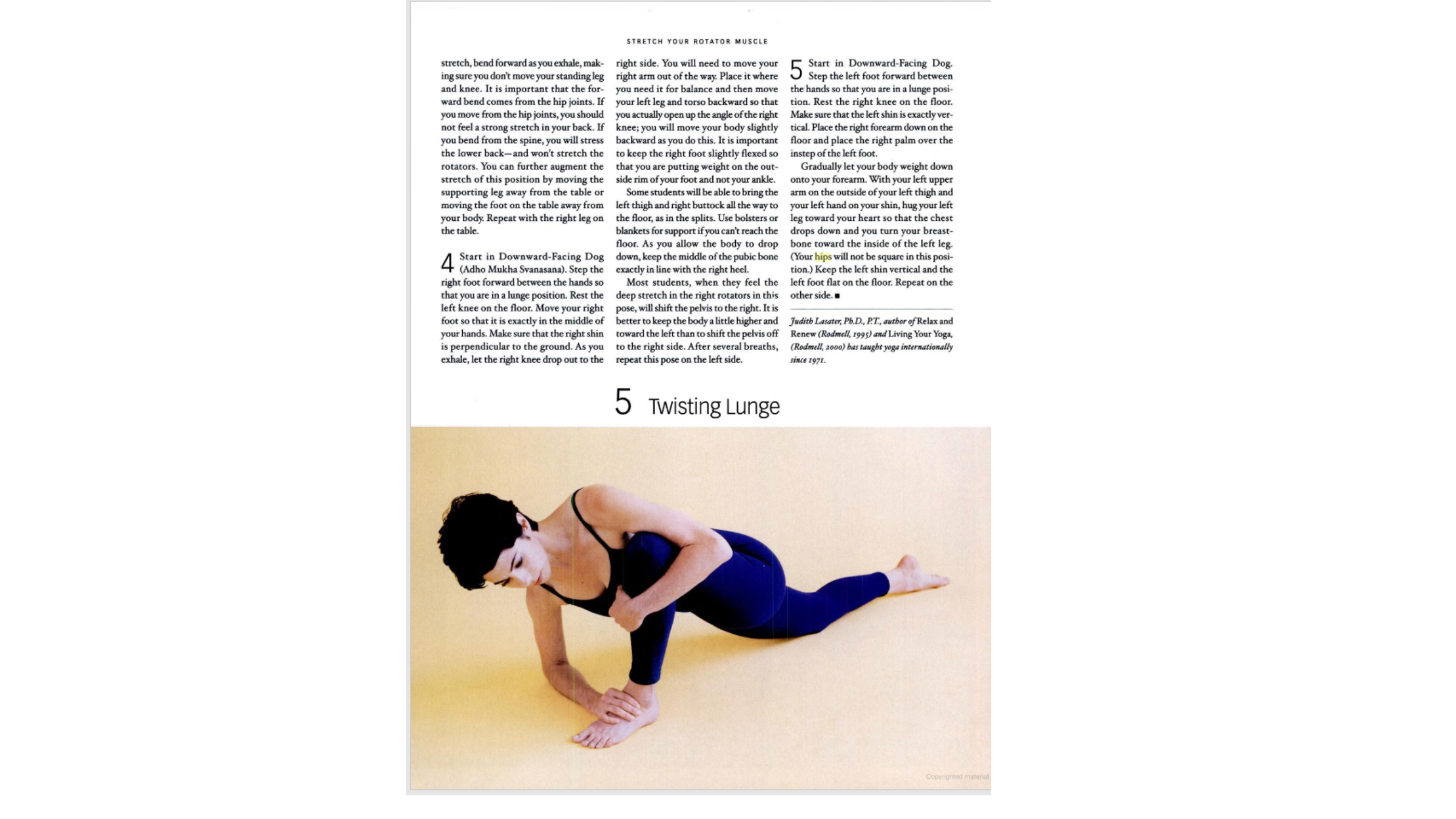 Twisting lunge