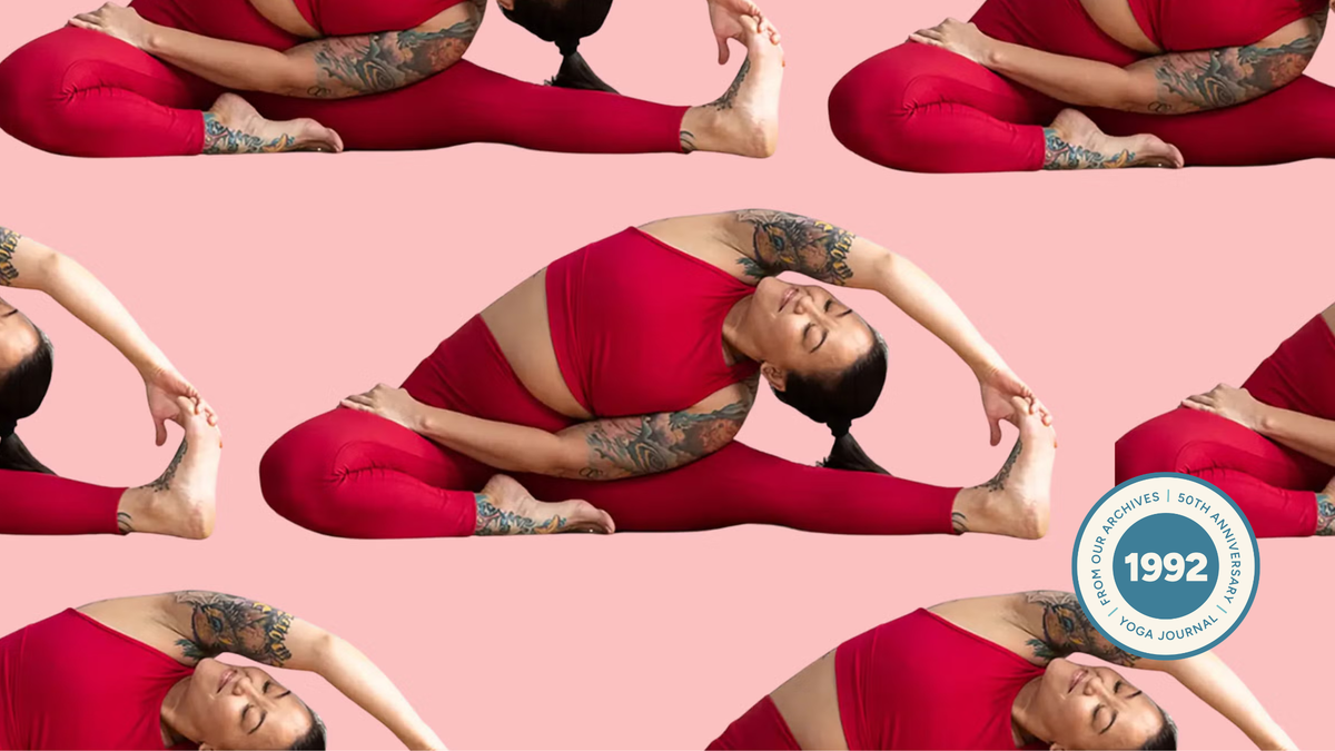 This Seated Yoga Pose Features a Fold, Side Bend, and Twist