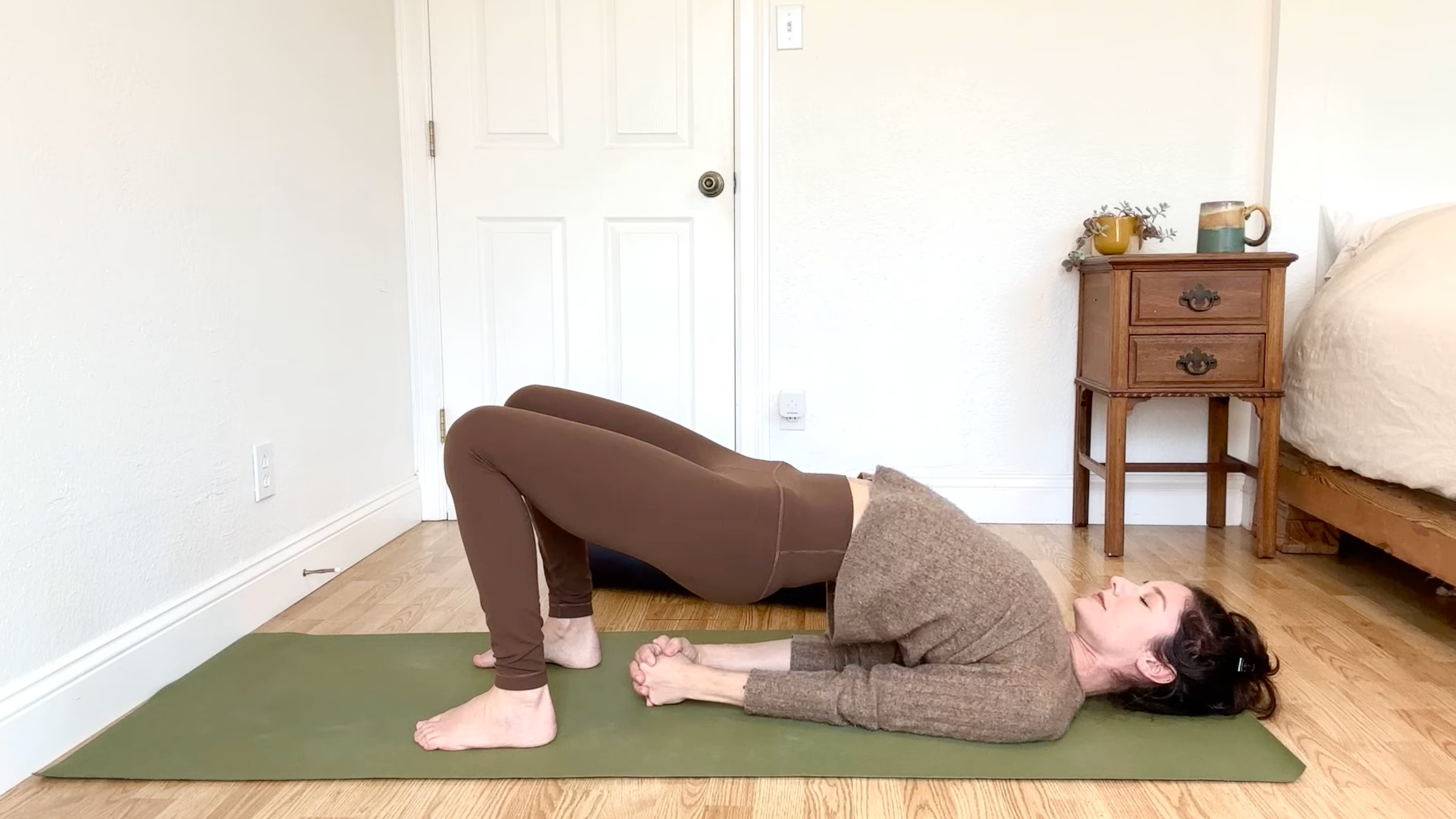 15-Minute Yoga to Ease Stress and Slow Down—Without Standing Up