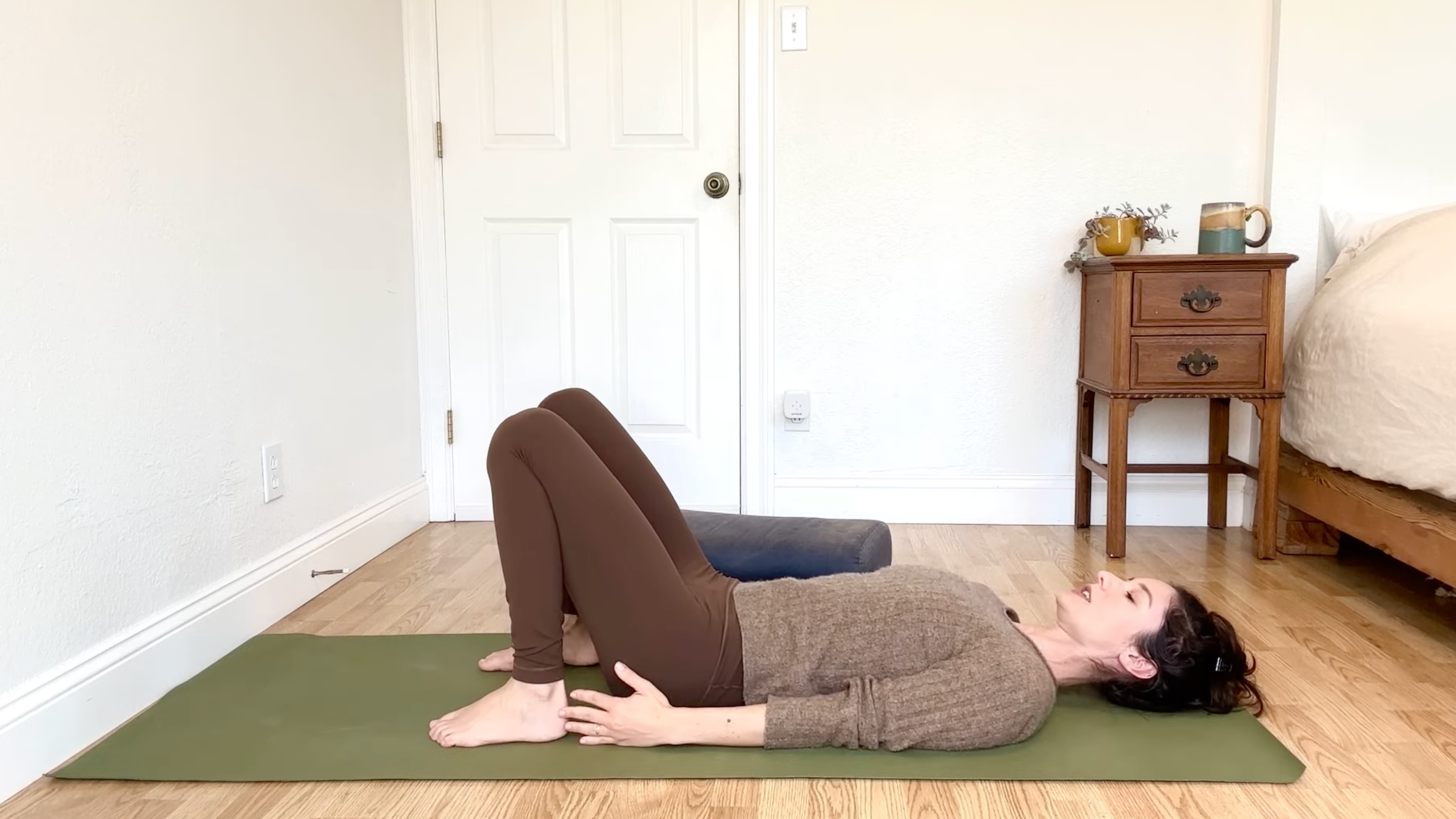 15-Minute Yoga to Ease Stress and Slow Down—Without Standing Up