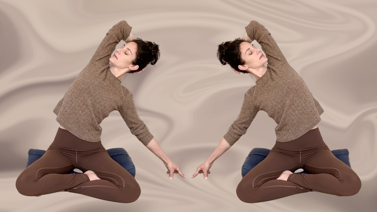 15-Minute Yoga to Ease Stress and Slow Down—Without Standing Up