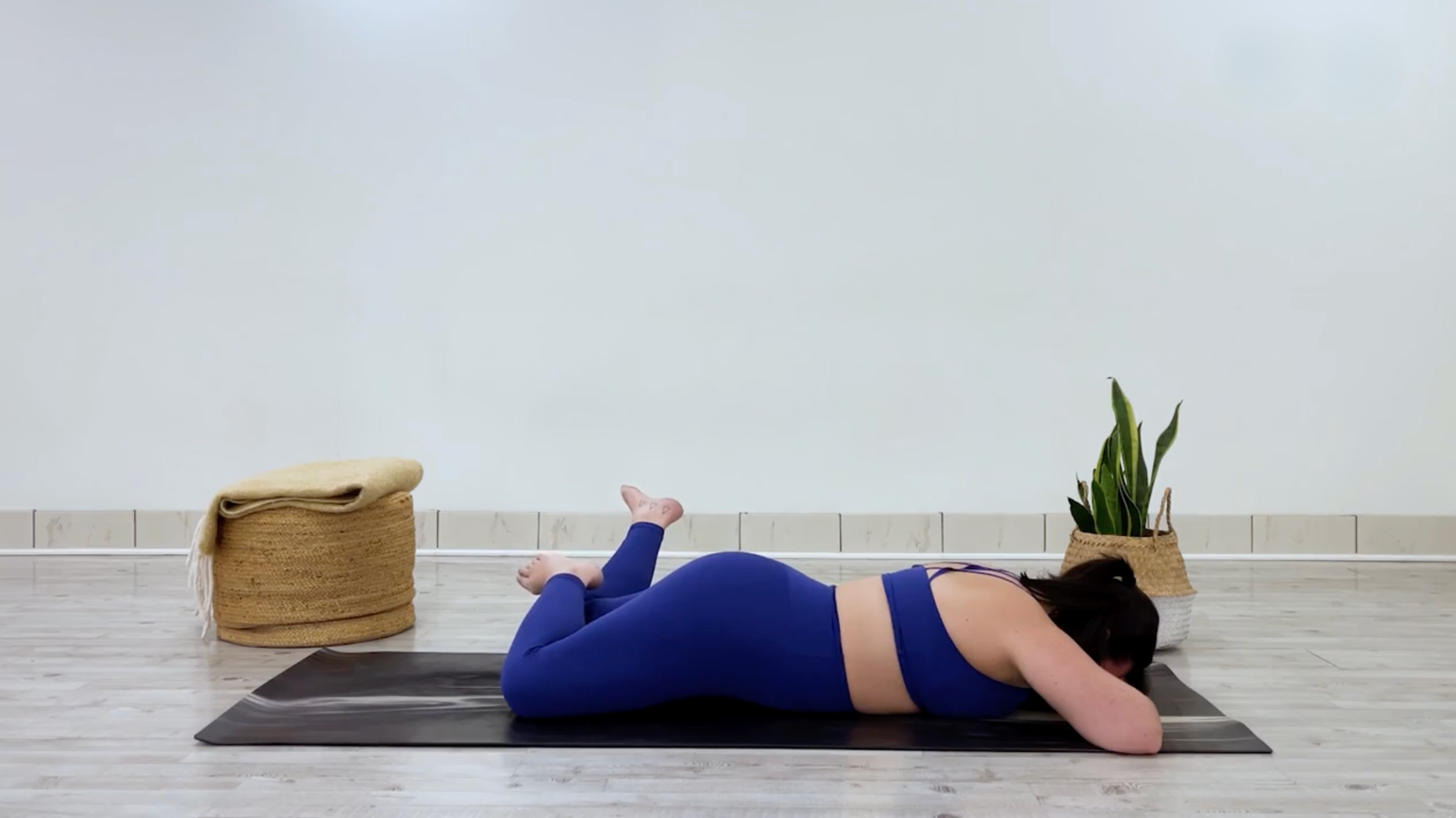 teacher Taylor Lorenz in Sphinx Pose