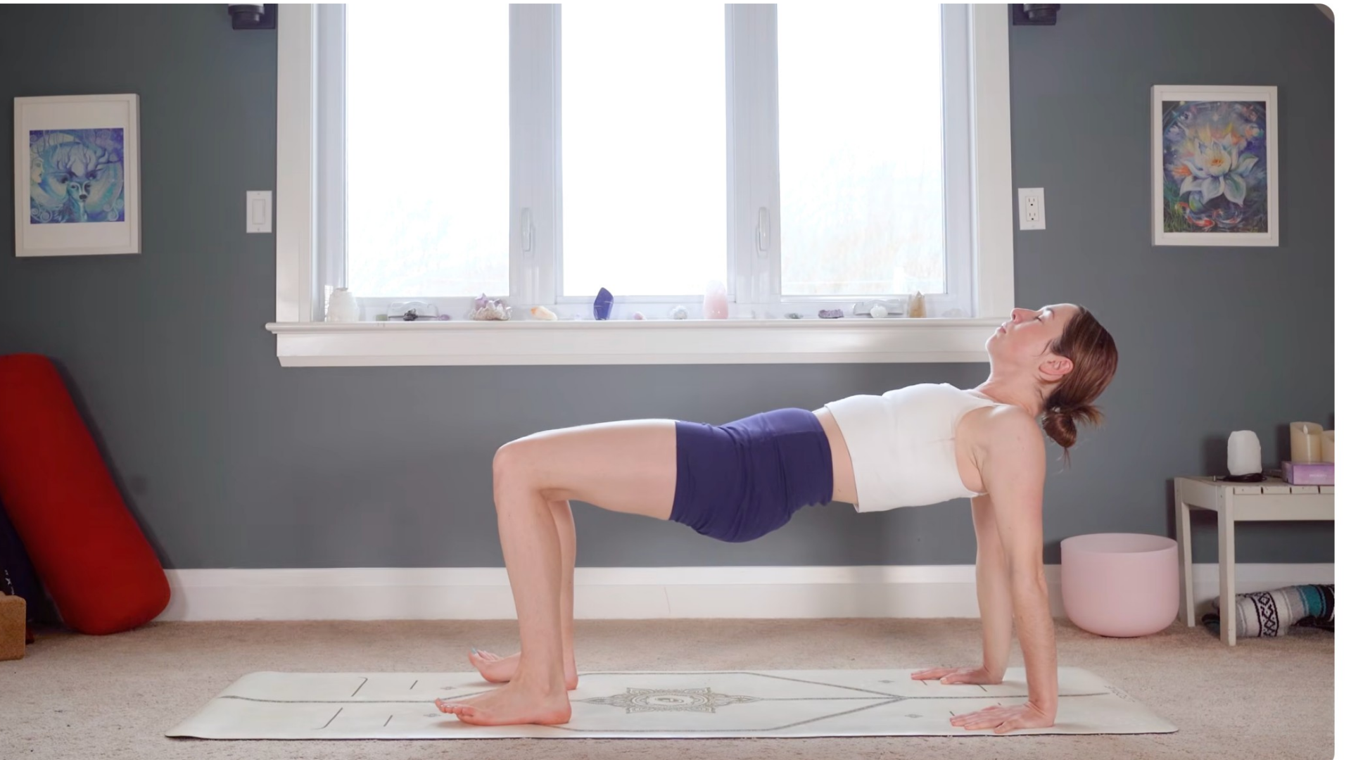 Yoga With Kassandra in Reverse Tabletop Pose