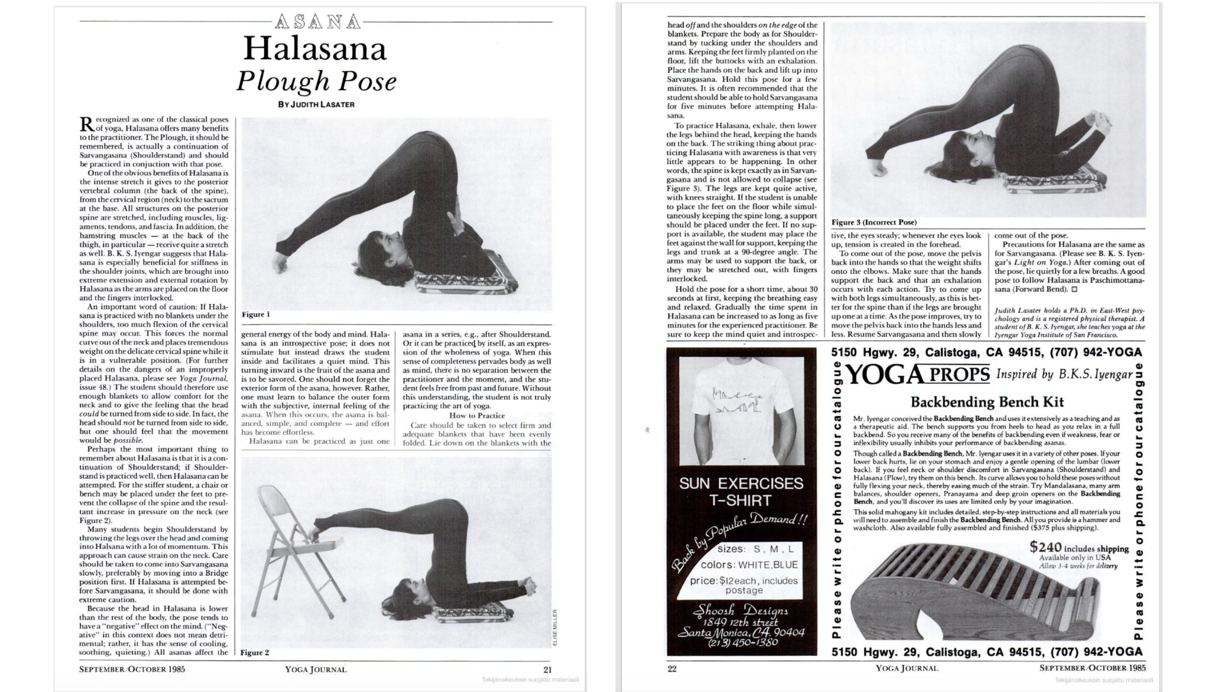 Woman practicing halasana or plow pose.