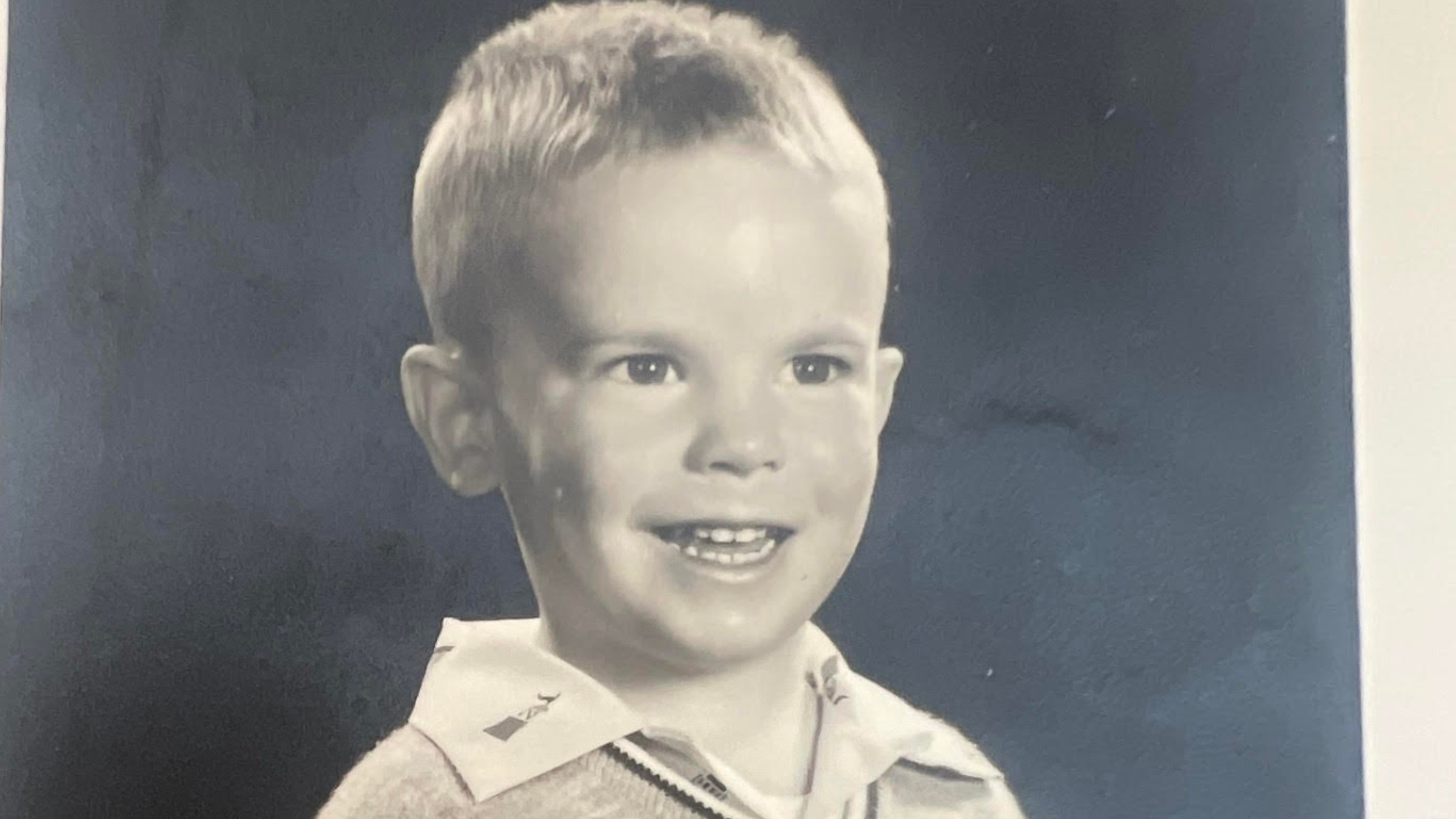 A photo of writer Michael J. Norton when he was four years old.