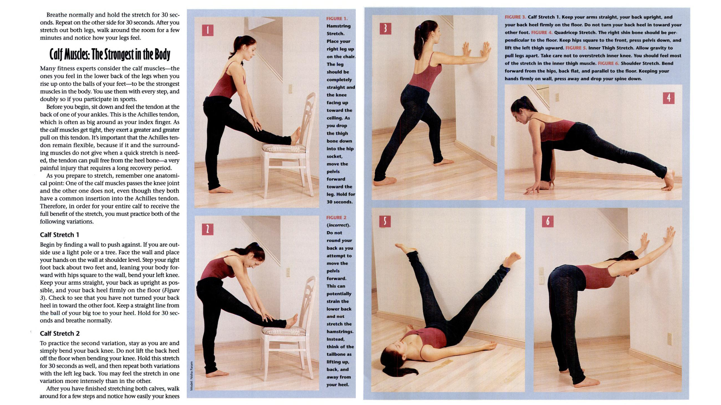 Diagrams demonstrating how to stretch
