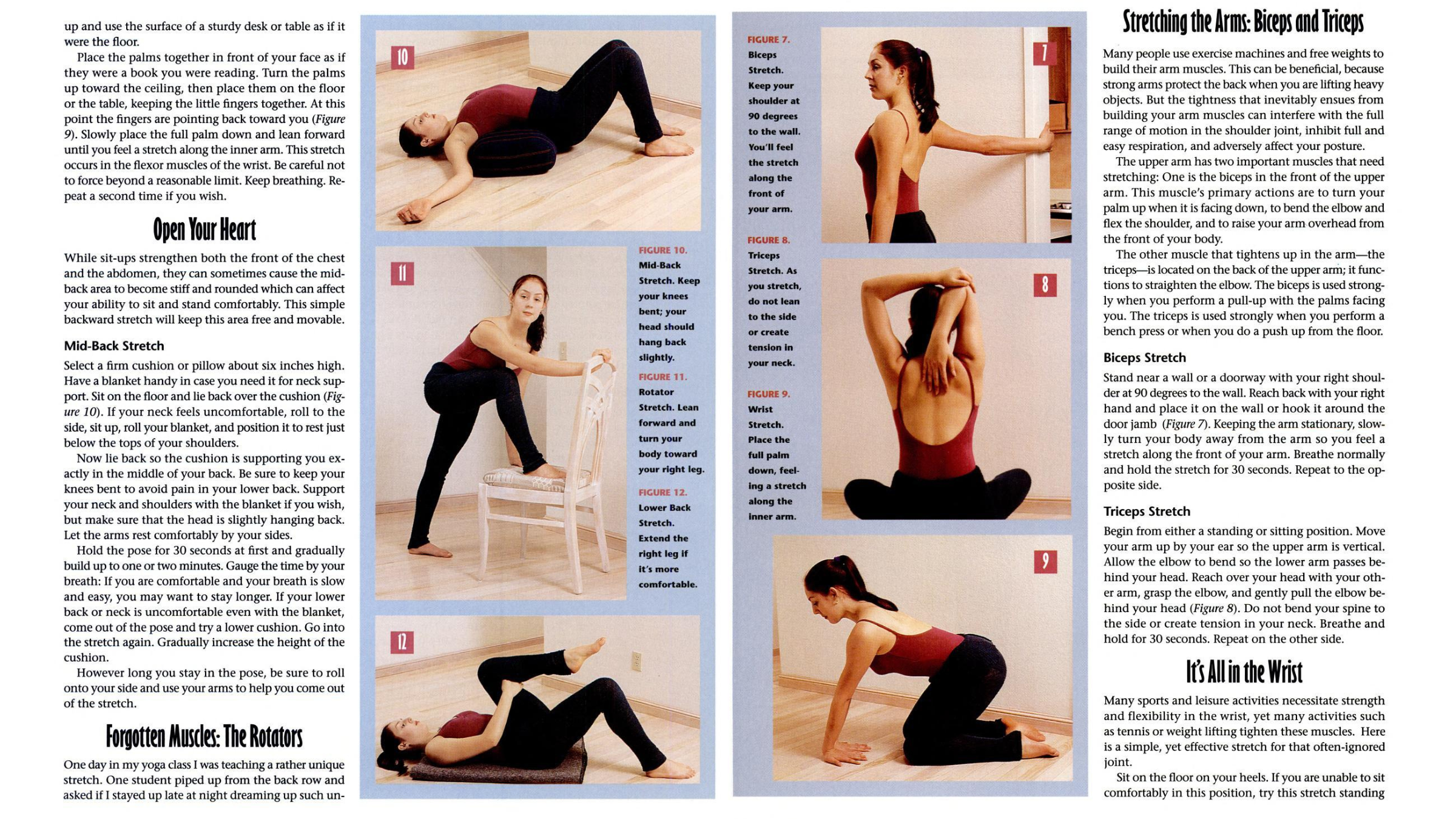 Diagrams demonstrating how to stretch