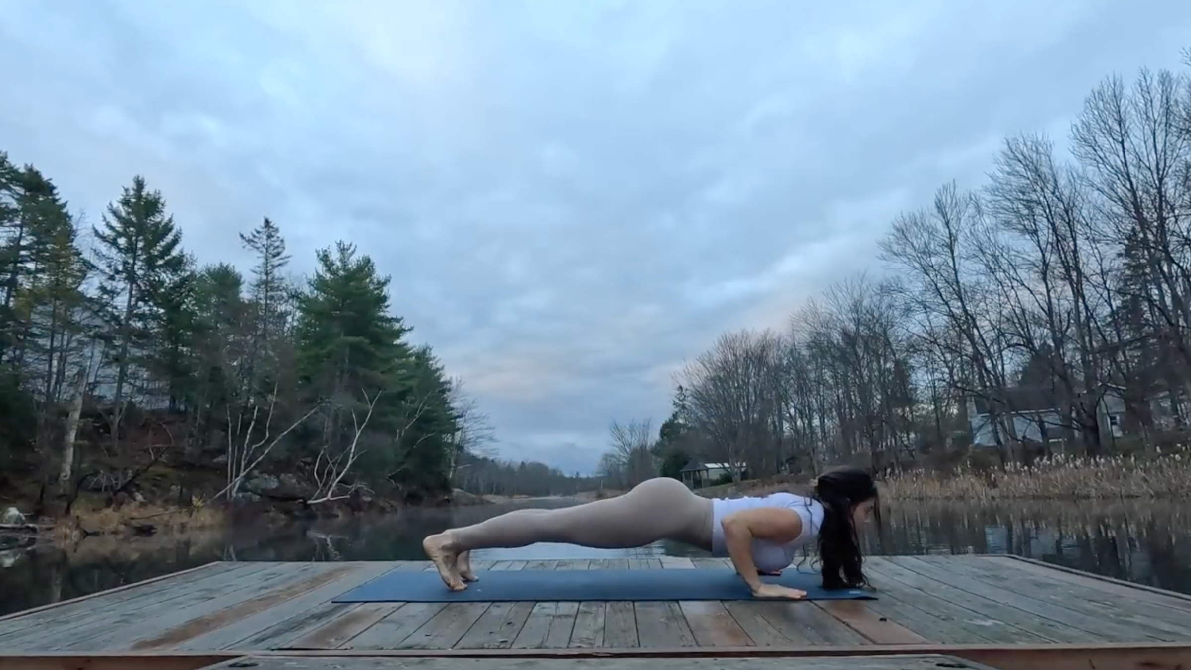 Teacher Emily Baltzer in Chaturanga
