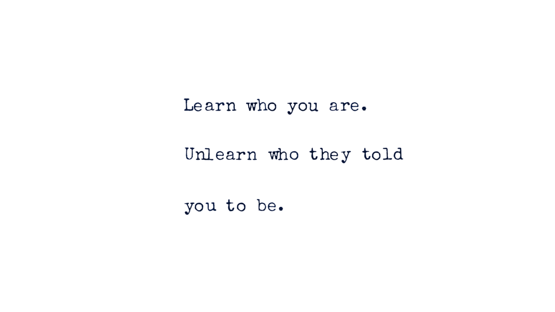 A black and white quote about devoting oneself to the truest version of oneself possible.