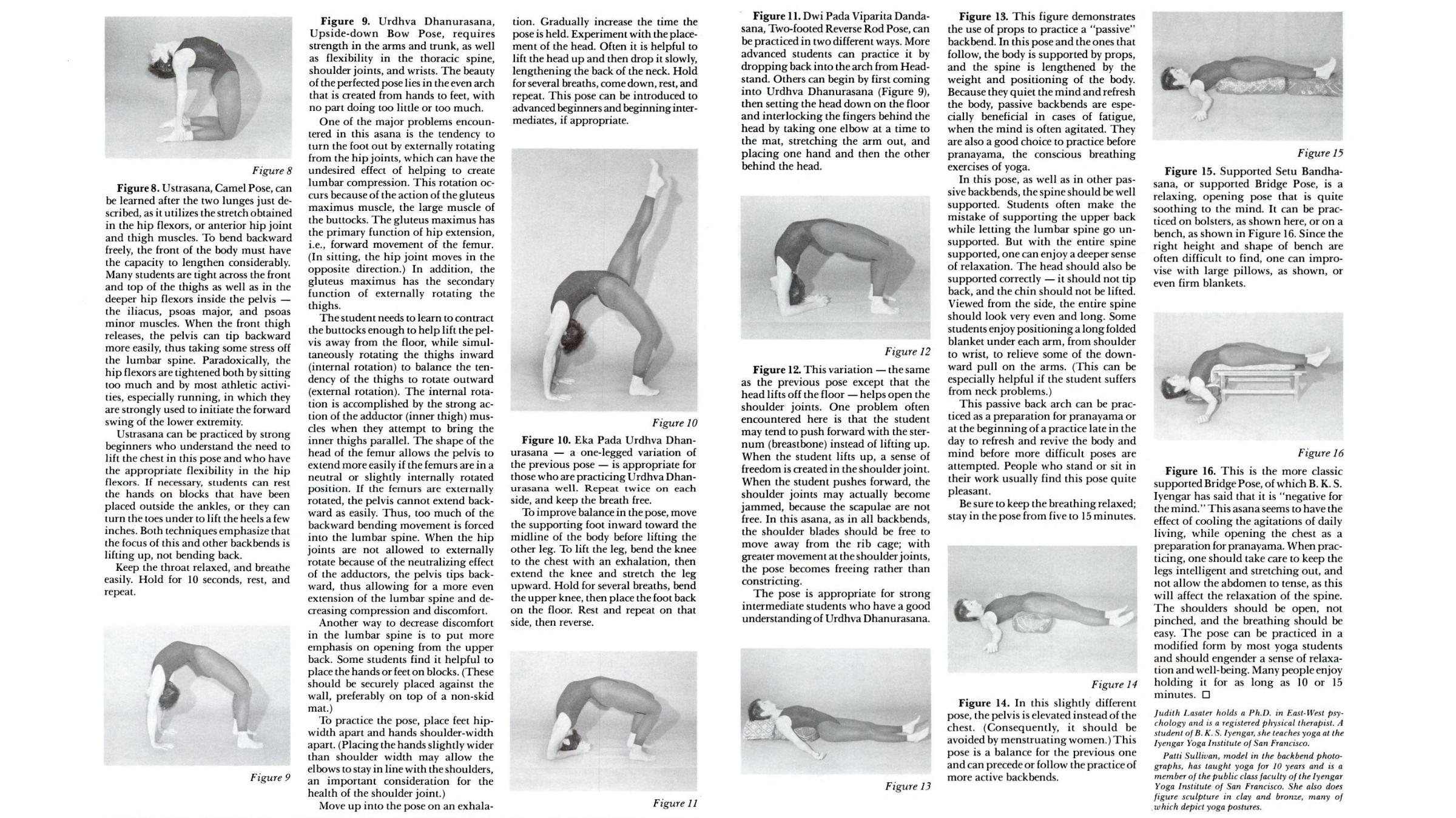 Diagrams depicting different kinds of backbends