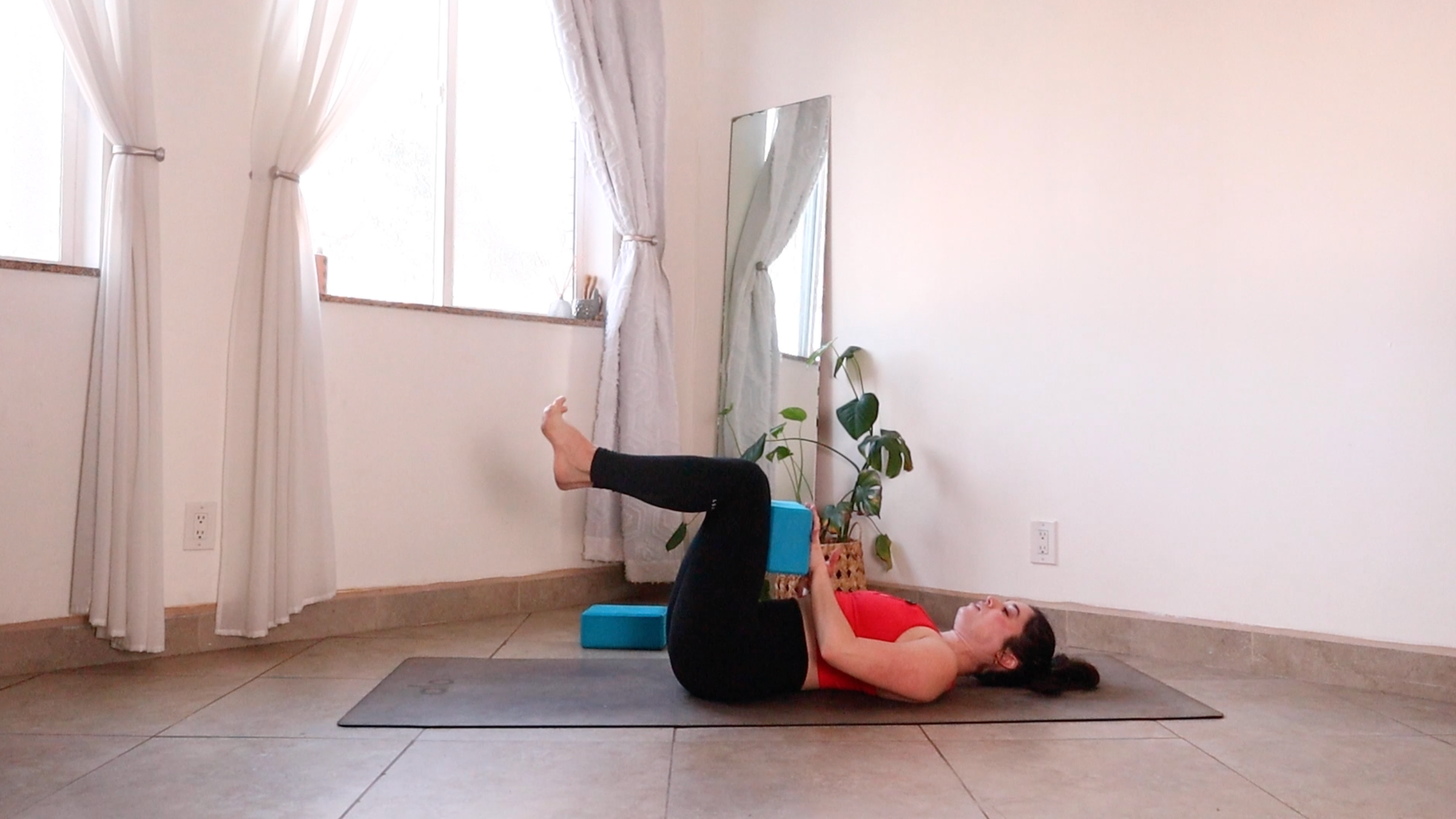 Yoga teacher Daria LeGrand in Thigh Press