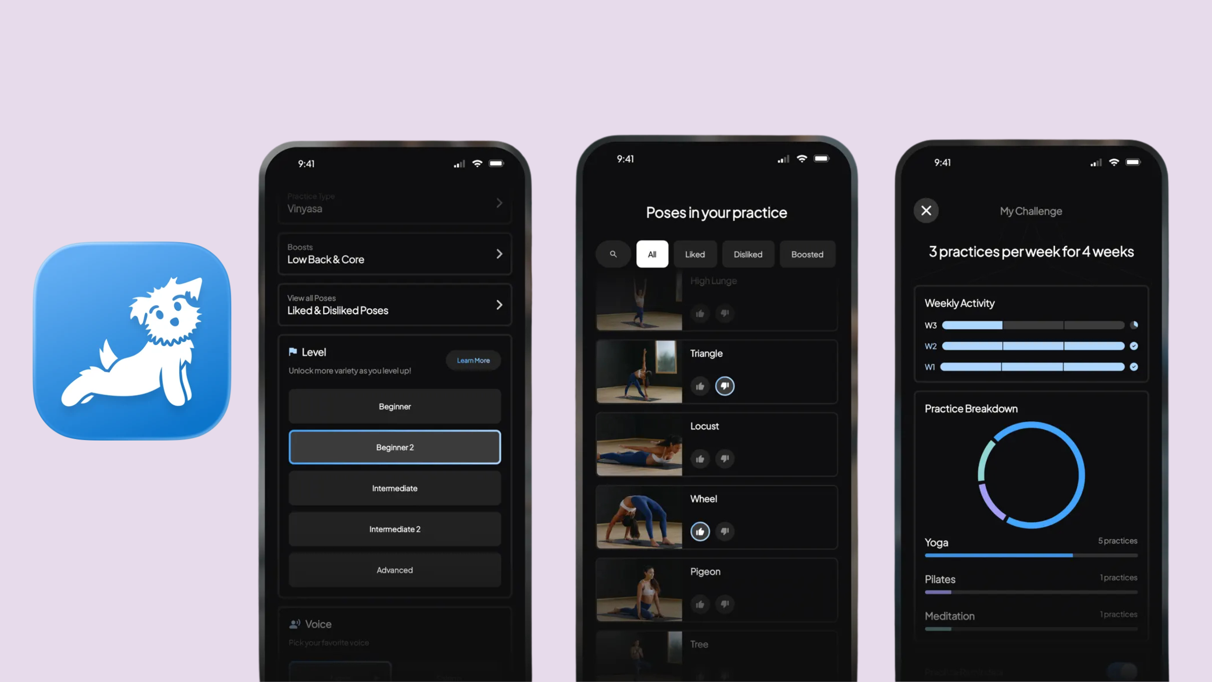 Screenshots from Down Dog
