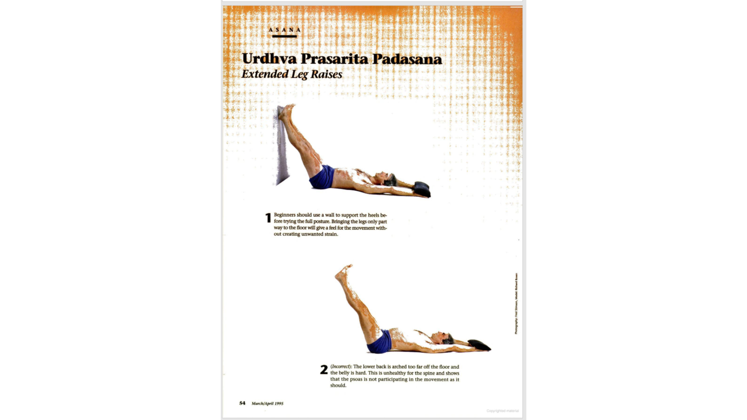 Man practicing Urdhva Prasarita Padasana variations.