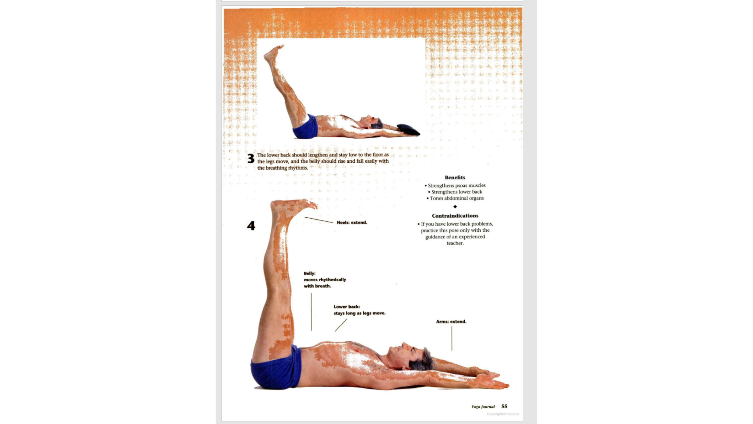 Man practicing Urdhva Prasarita Padasana prep.