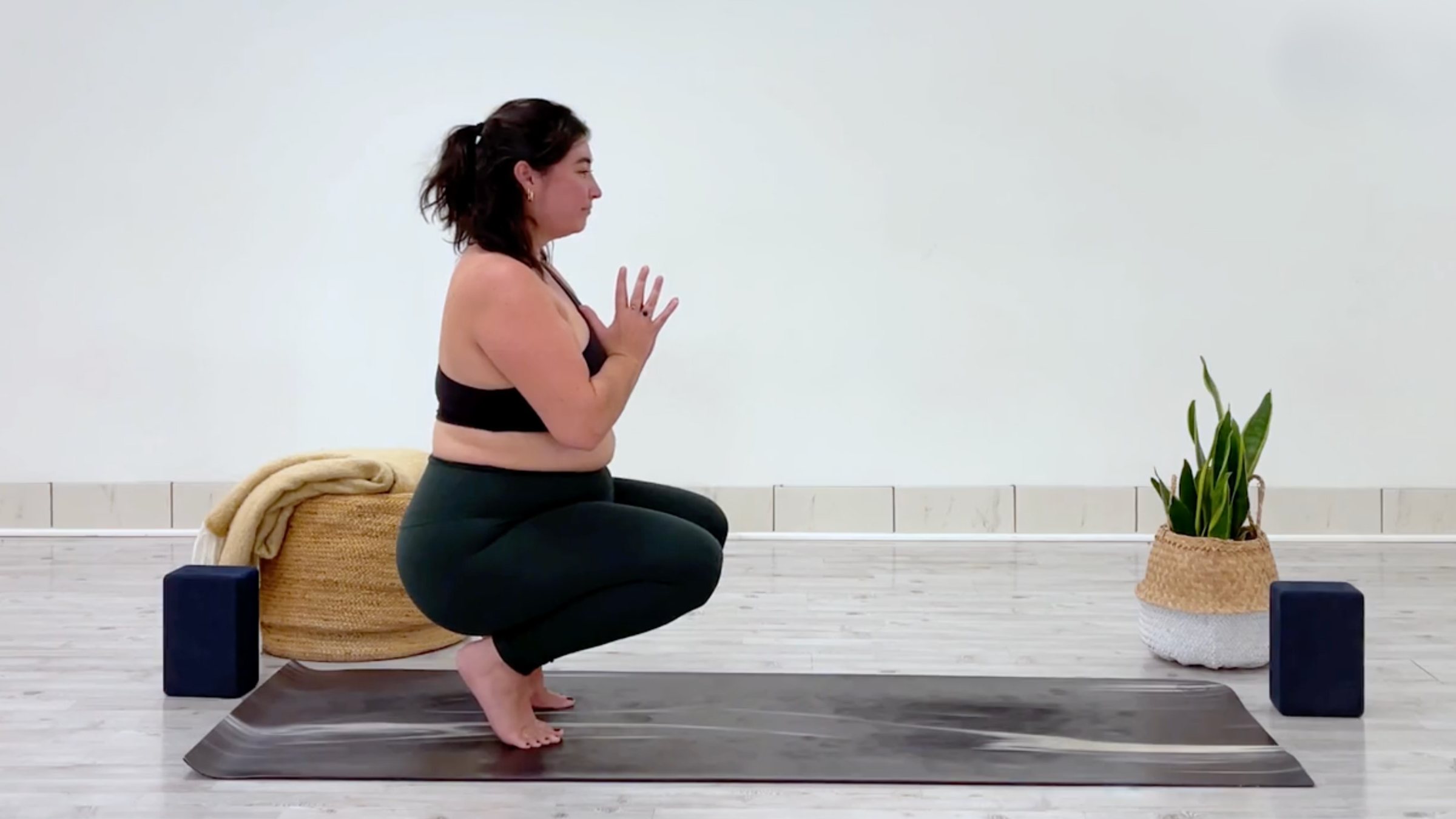 Teacher Taylor Lorenz in Toe Squat